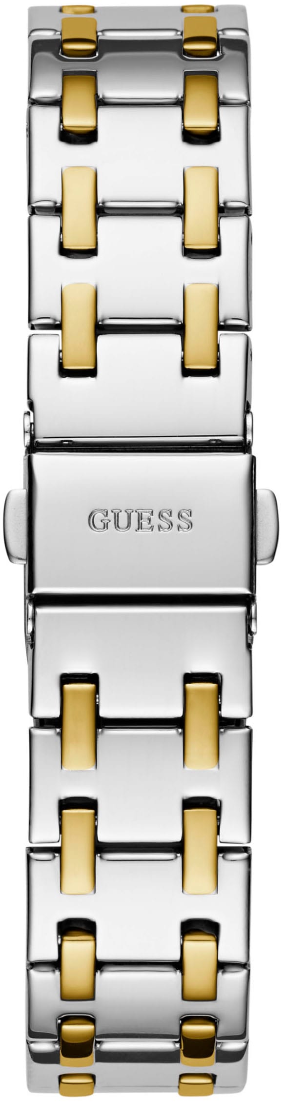 Guess Quarzuhr »DESIRE«, Armbanduhr, Damenuhr, Kristallsteine, Mineralglas, Edelstahlarmband