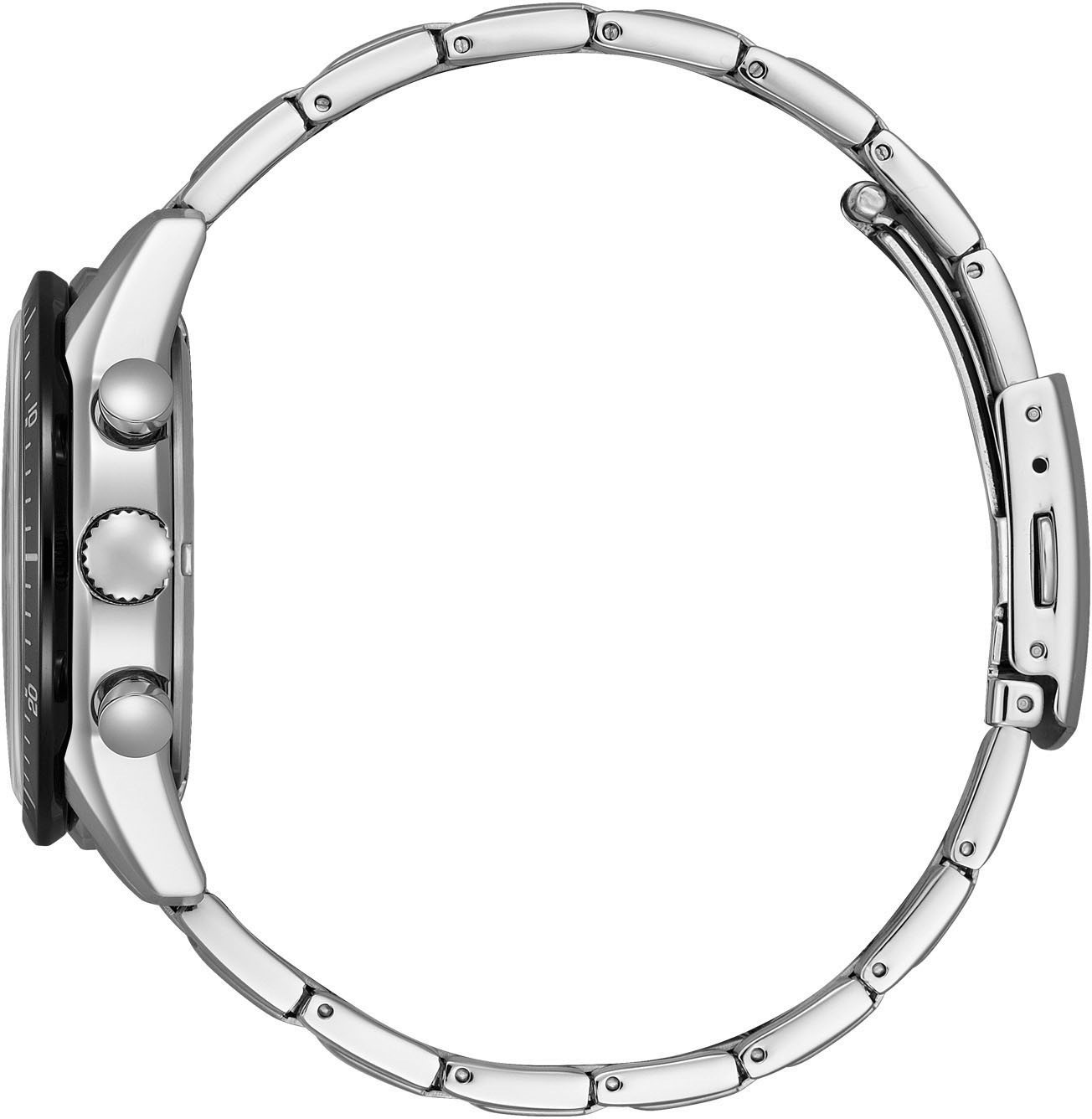 Citizen Chronograph, Armbanduhr, Solar,Herrenuhr,Edelstahlarmband,analog,Tag,Stoppfunktion
