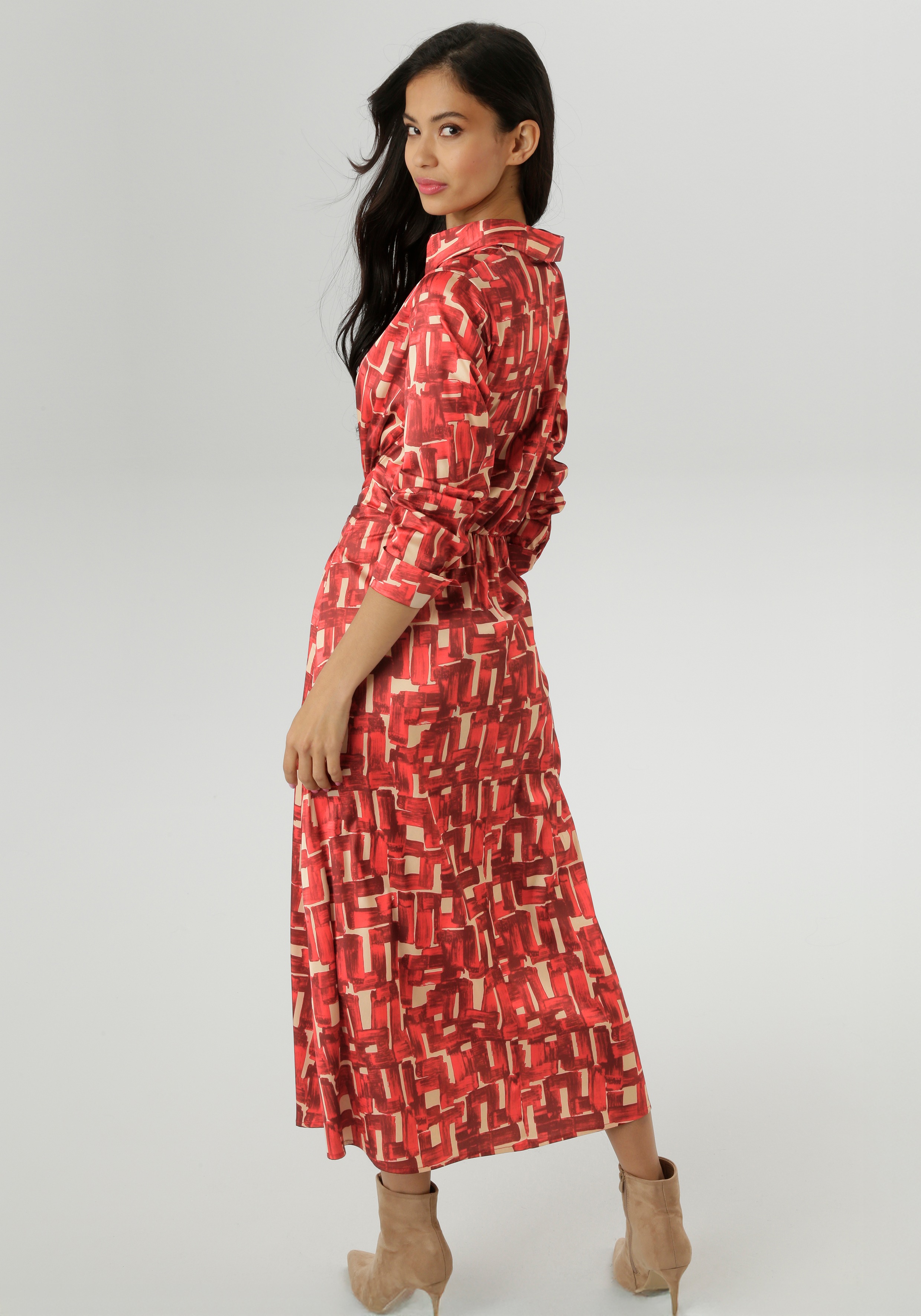 Thumbnail - Aniston SELECTED Blusenkleid abstrakten, farbharmonischen Druckmuster - NEUE KOLLEKTION