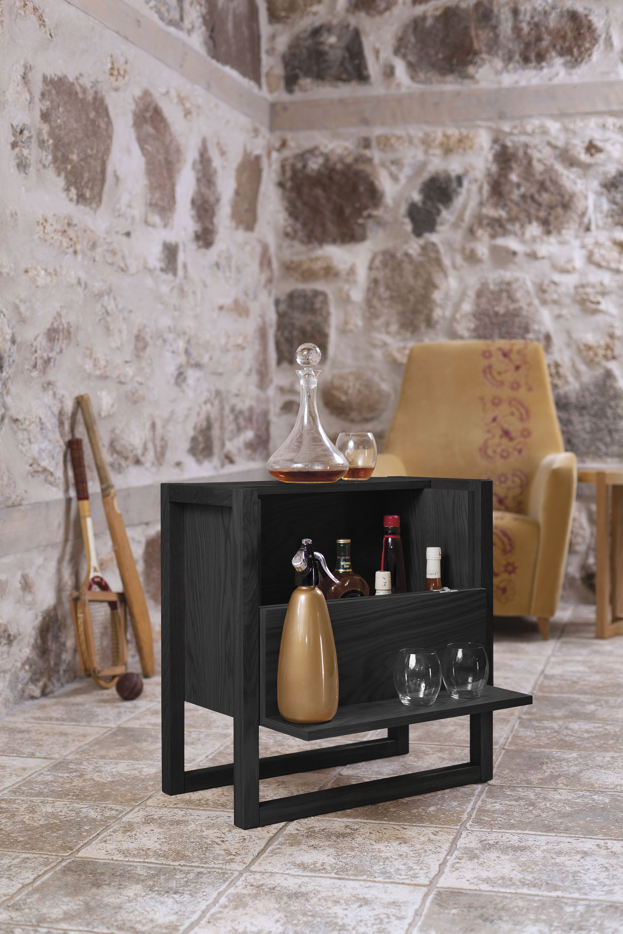 Woodman Barschrank "New Est" Made in Europe, Breite 60 cm, eine kompakte und vielseitige Ergänzung, FSC