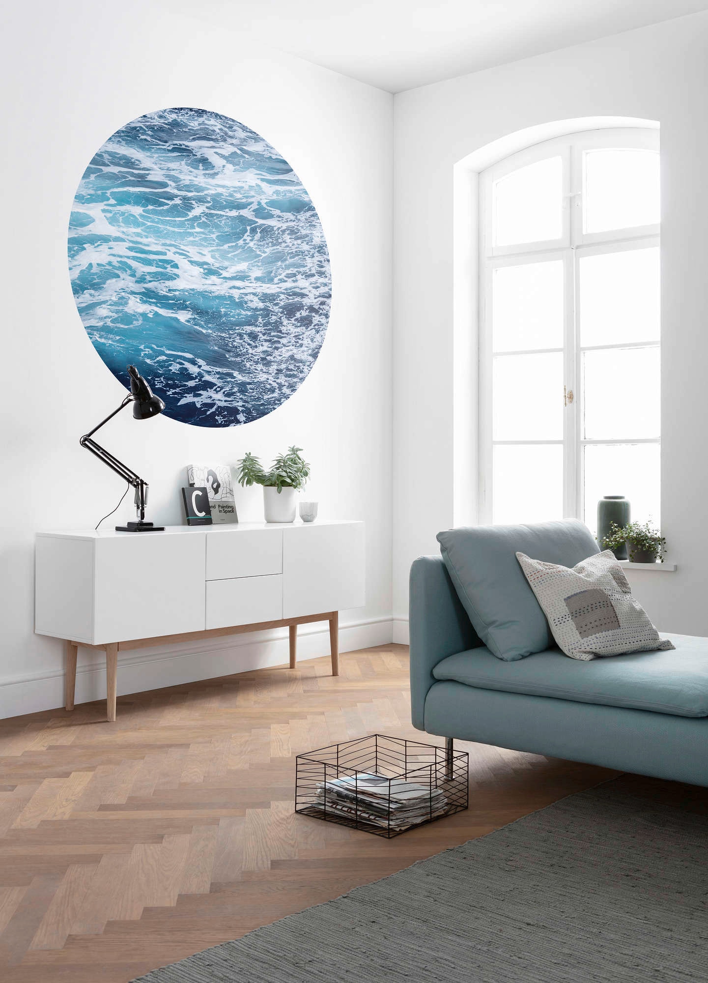 Komar Vliestapete »Vlies selbstklebend - Aloha - Größe 125 x 125 cm«, bedruckt, Wohnzimmer, Schlafzimmer