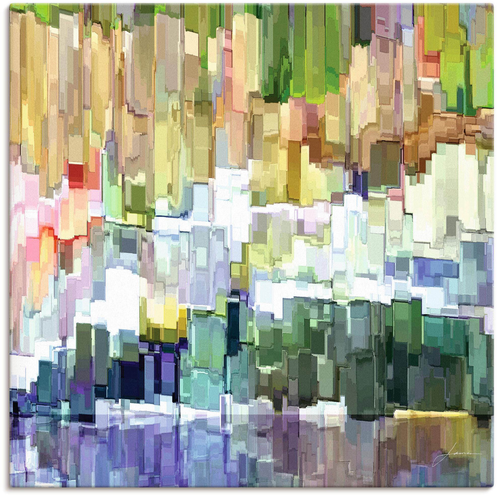 Artland Leinwandbild "Glacierbucht III" Muster 1 Stk. tlg. auf Holzrahmen gespannt