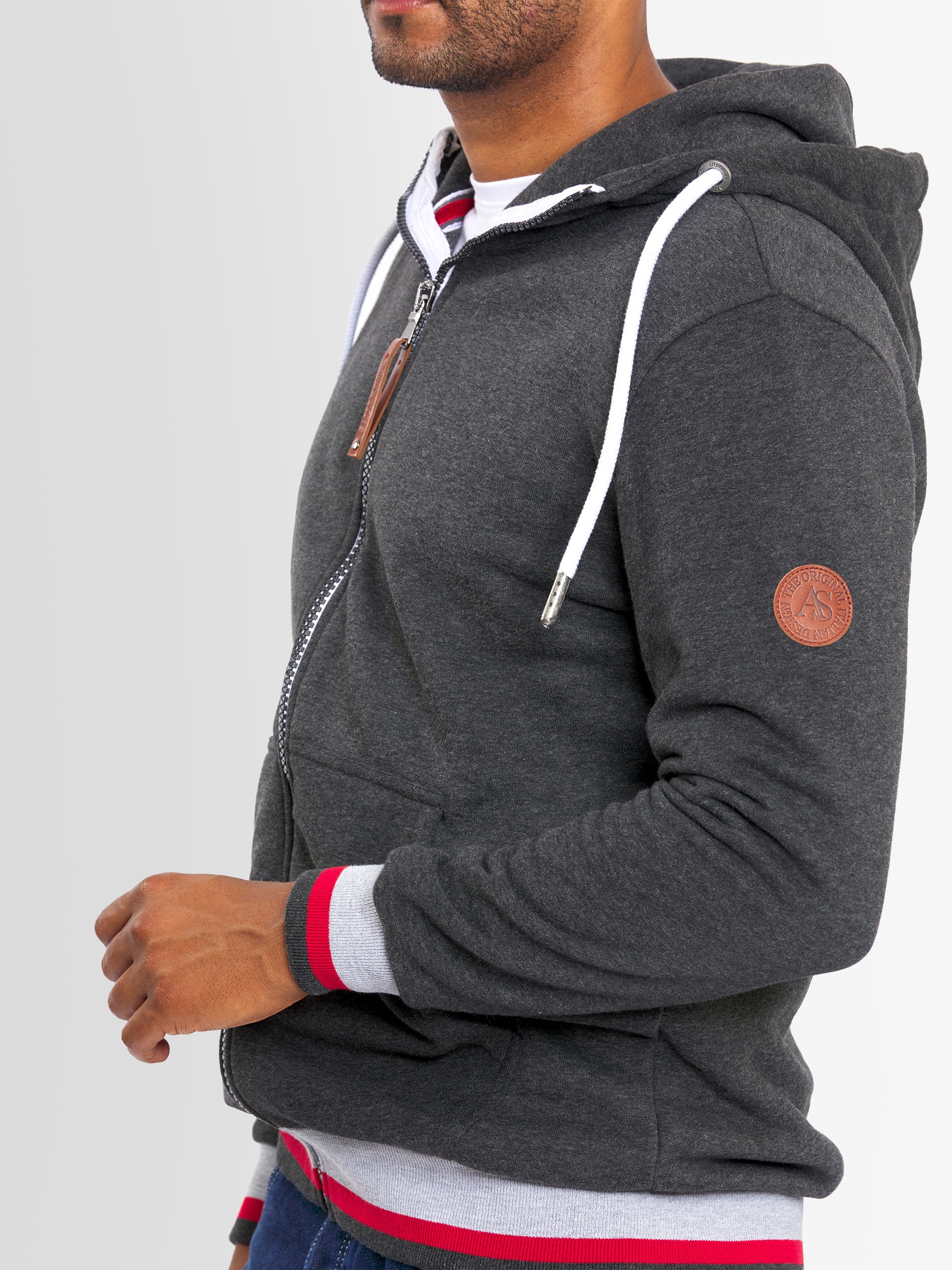 Alessandro Salvarini Sweatjacke »ASRevellio«, mit großer Kapuze