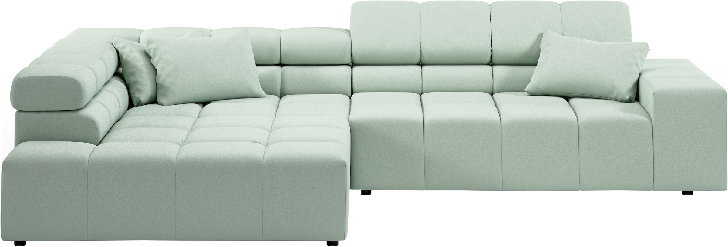 INOSIGN Ecksofa »Ancona incl. Kopfteilverstellung, OTTOs Choice, Breite 319cm, L-Form«, wahlweise motorische Sitztiefenverstellung, auch in Cord + Easy Care