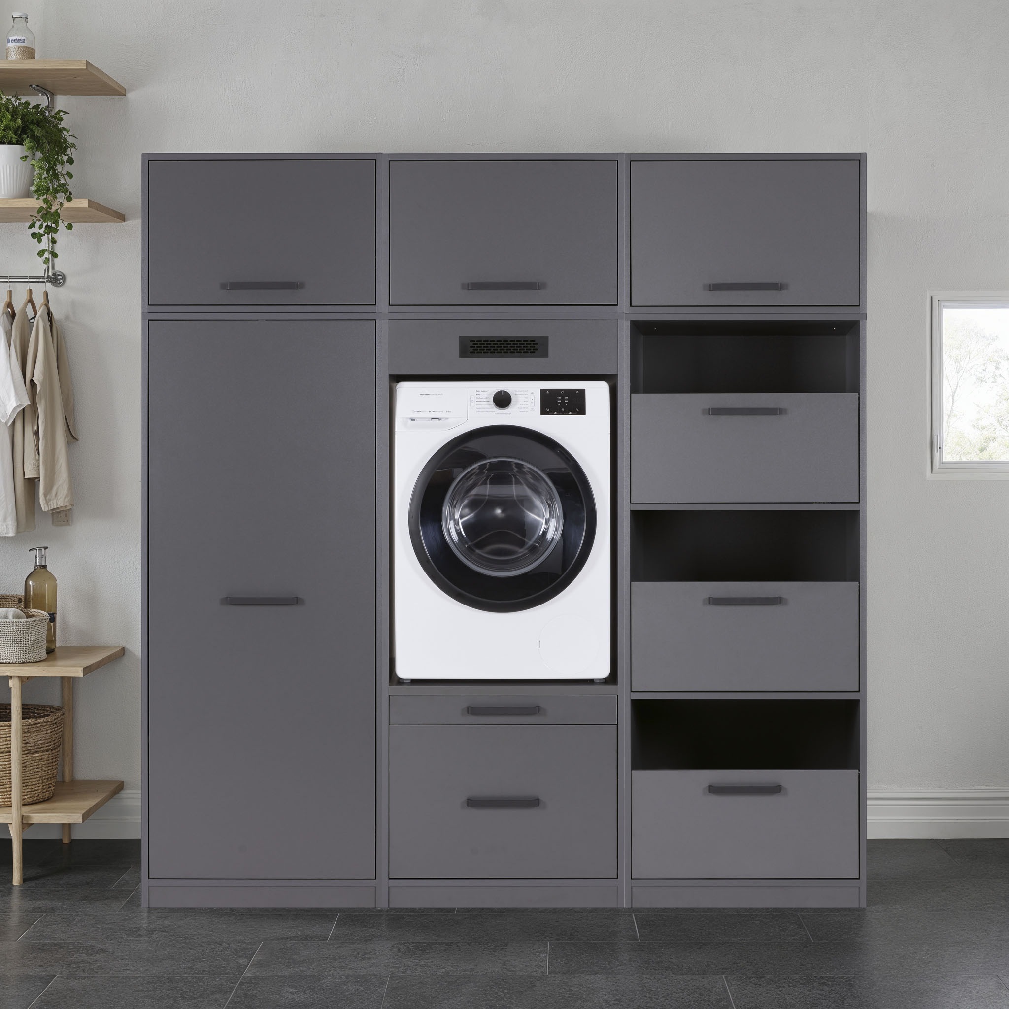Inter Link Mehrzweckschrank-Set »Norela, Waschmaschinenumbauschrank, Geräteschrank mit Wäscheschrank« 6 Stk. tlg.
