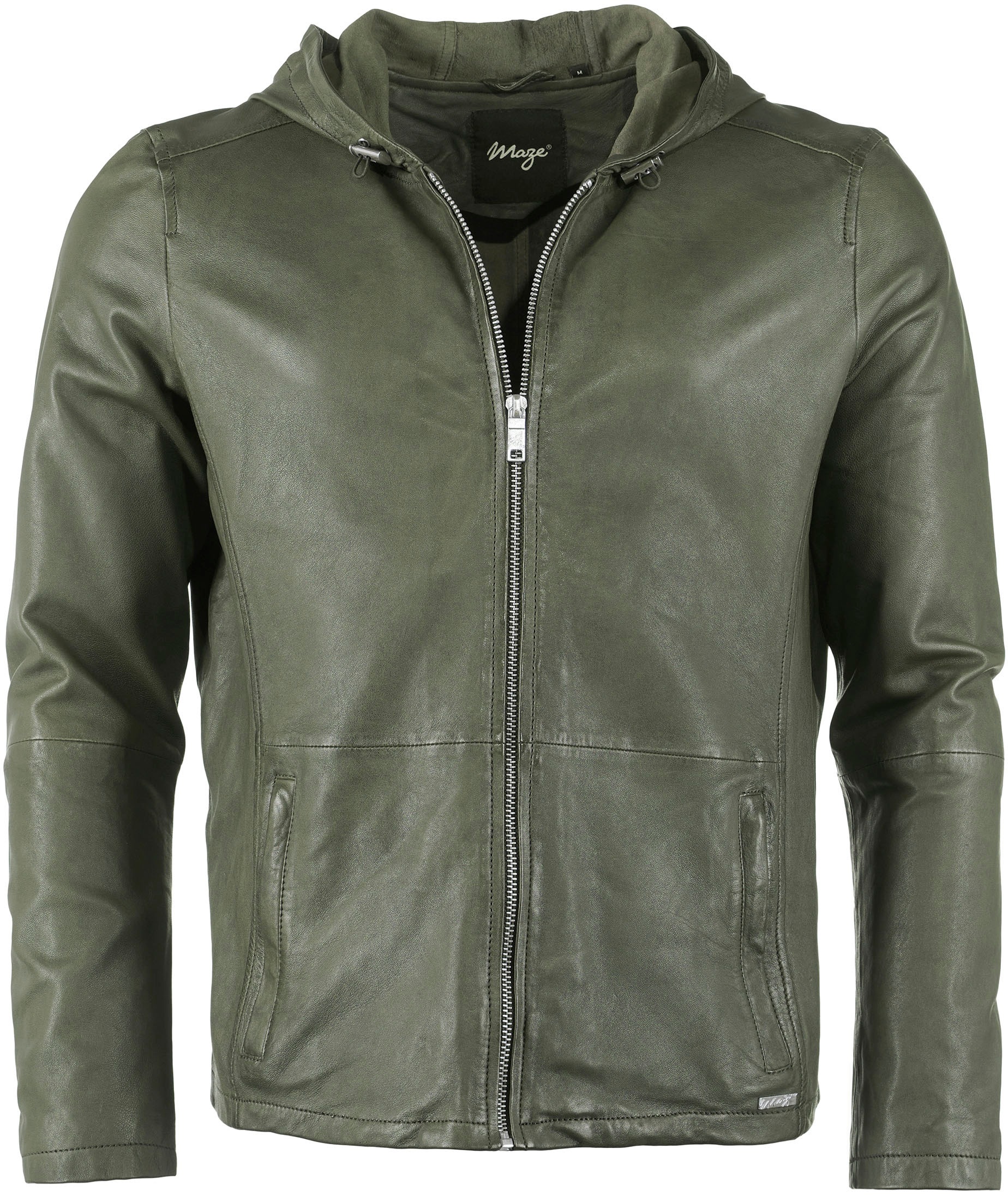 maze -  Lederjacke "Lederjacke 42021109", Kapuze mit Kordelzug