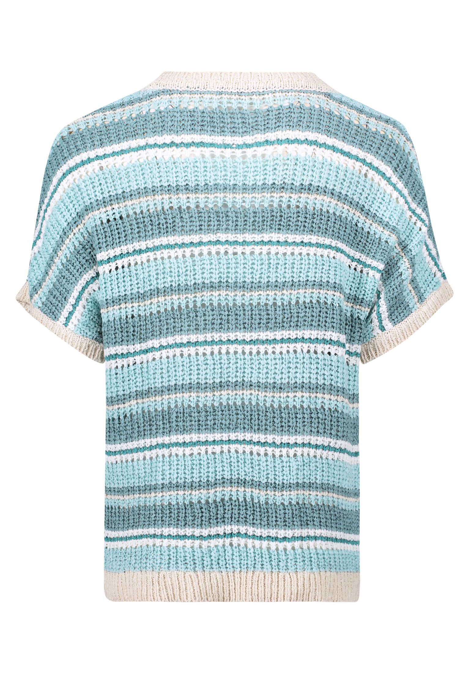 Betty&Co Kurzarmshirt »Betty & Co Strickpullover mit Rundhalsausschnitt«, (1 tlg.), Struktur