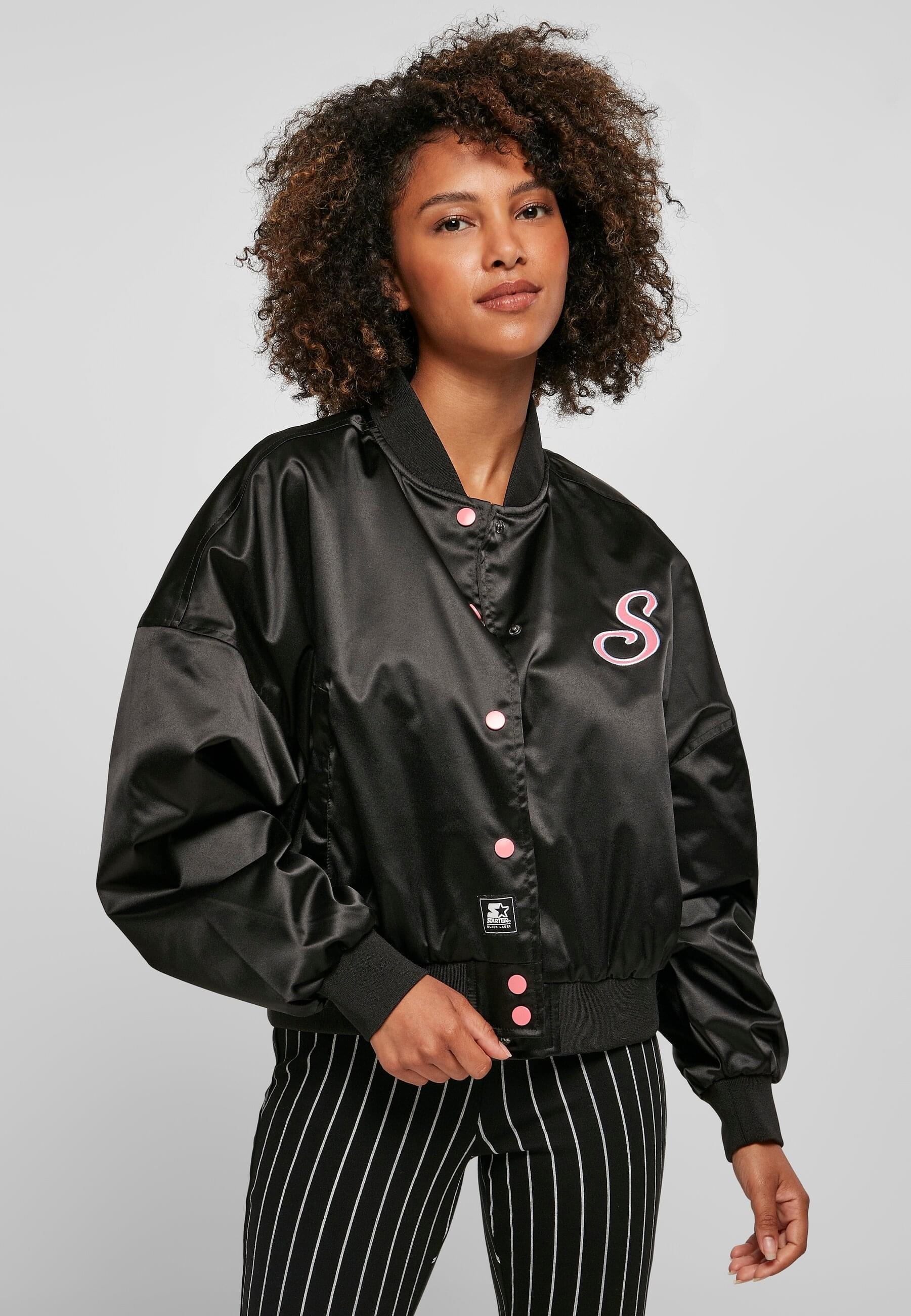 Starter Black Label Collegejacke »Starter Black Label Damen Ladies Starter Satin College Jacket«, (1 St.), mit Kapuze