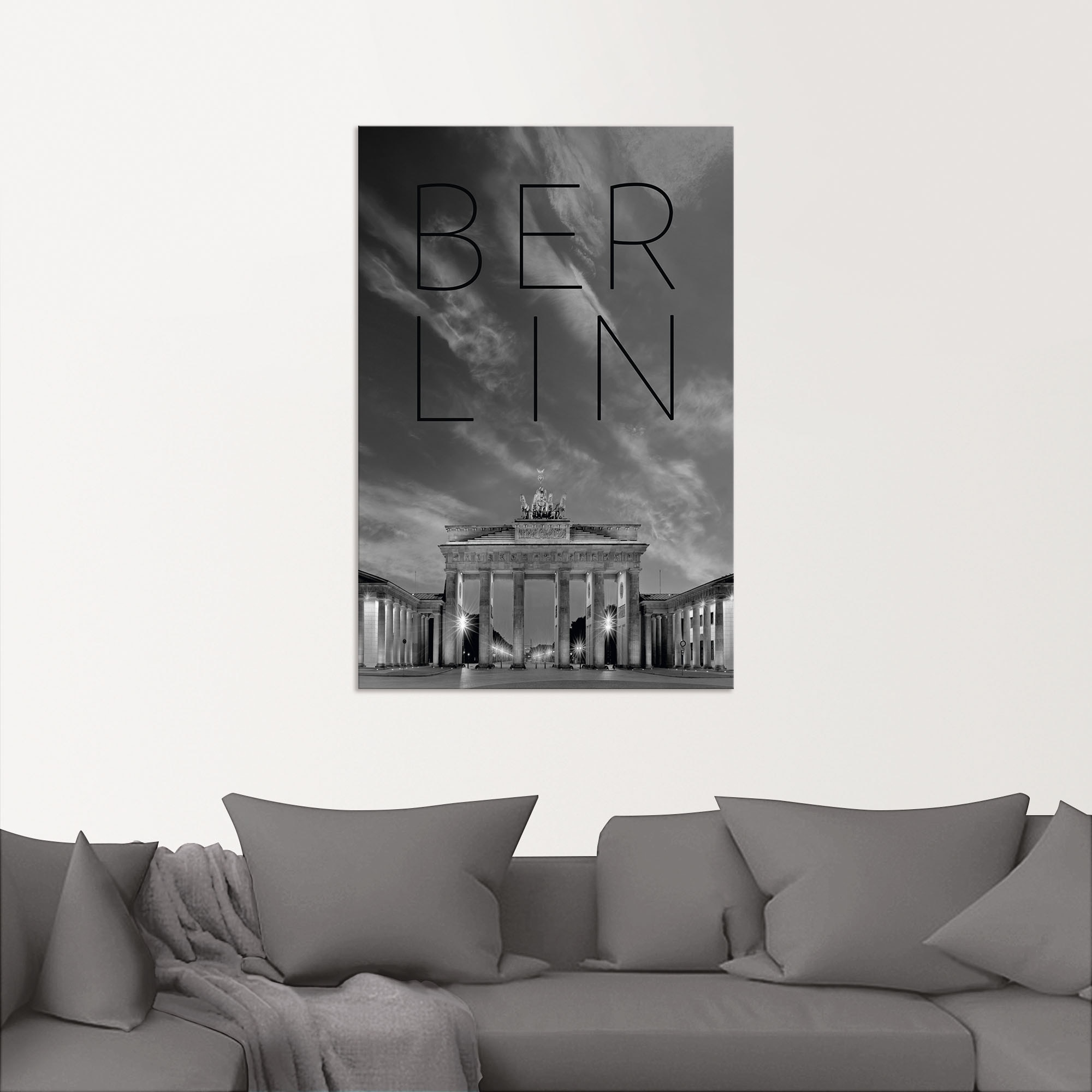 Artland Wandbild »Brandenburger Tor in Berlin«, Berlin, (1 St.), als Poster, Wandaufkleber in verschied. Größen