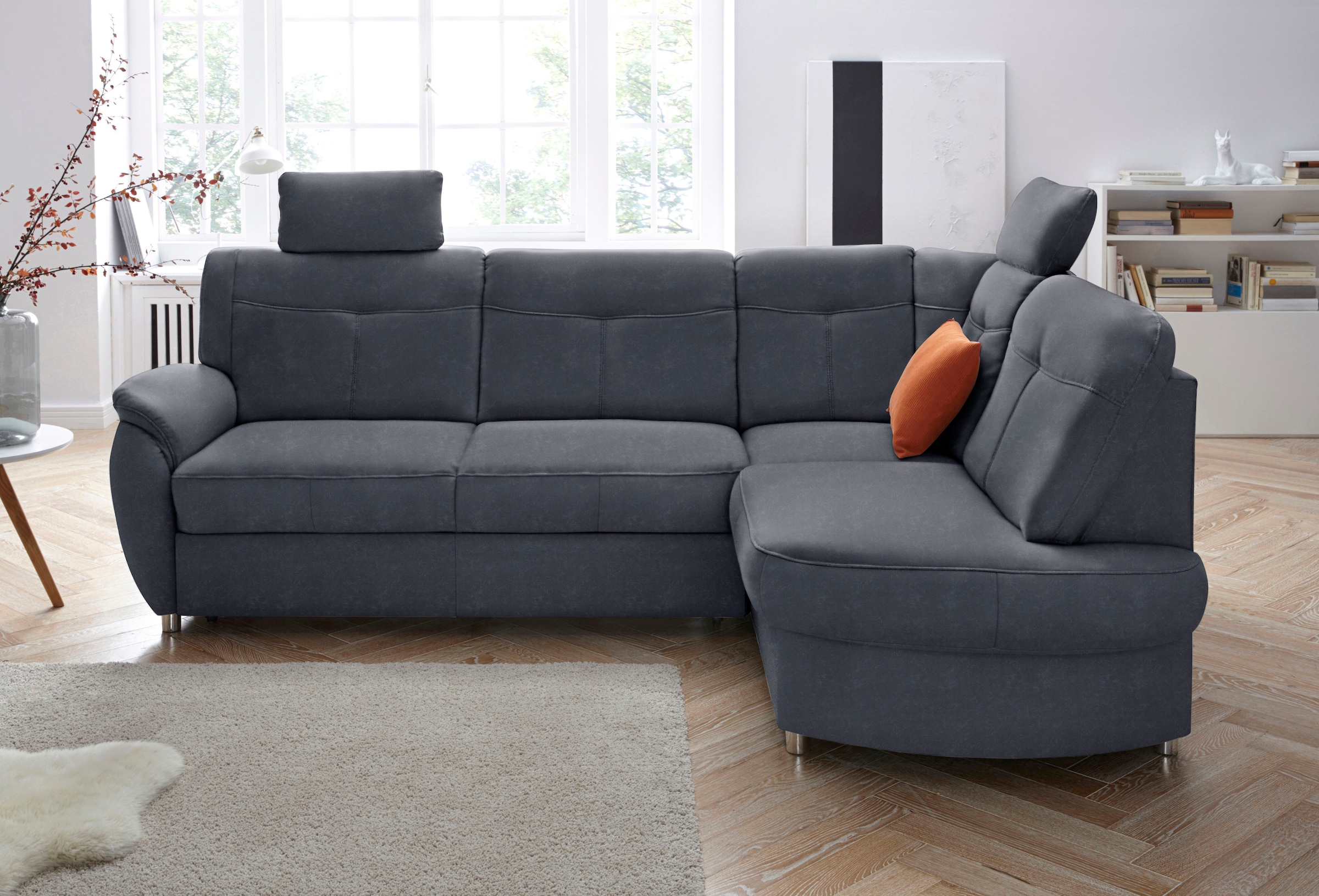 sit&more Ecksofa "Sonoma, L-Form, B: 246 cm, Bettfunktion & Bettkasten optional" Federkern, komfortable Sitzhöhe 45 cm, frei im Raum stellbar