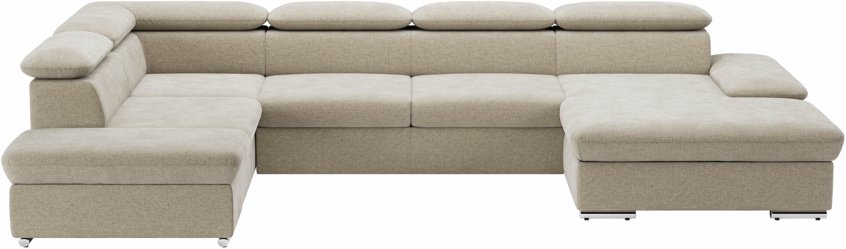 sit&more Wohnlandschaft "Valantine U-Form, B: 349 cm" mit Arm- & Kopfteilverstellung, optional mit Schlaffunktion