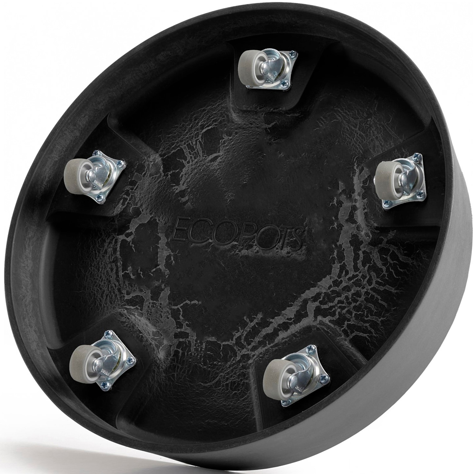 ECOPOTS Topfuntersetzer »mit Rollen Oslo 35 Dunkelgrau«, für innen und außen: frostsicher, bruchsicher und lichtbeständig