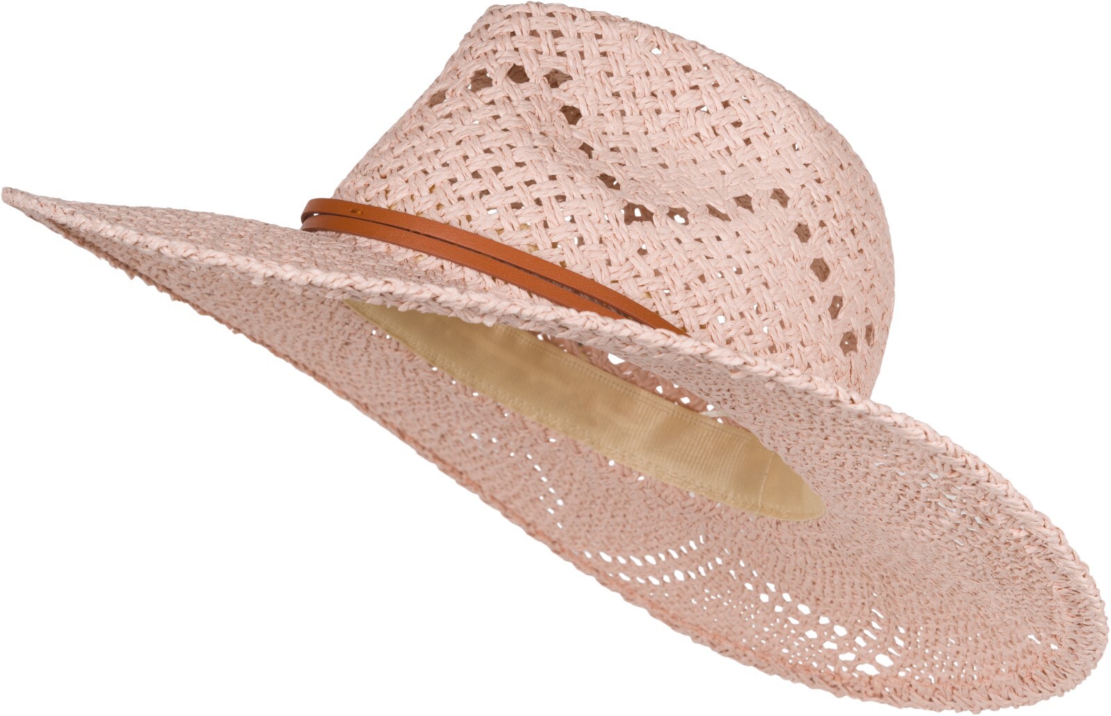 styleBREAKER Sonnenhut "Panama Strohhut mit Stoff Zierband" 1 Stk.