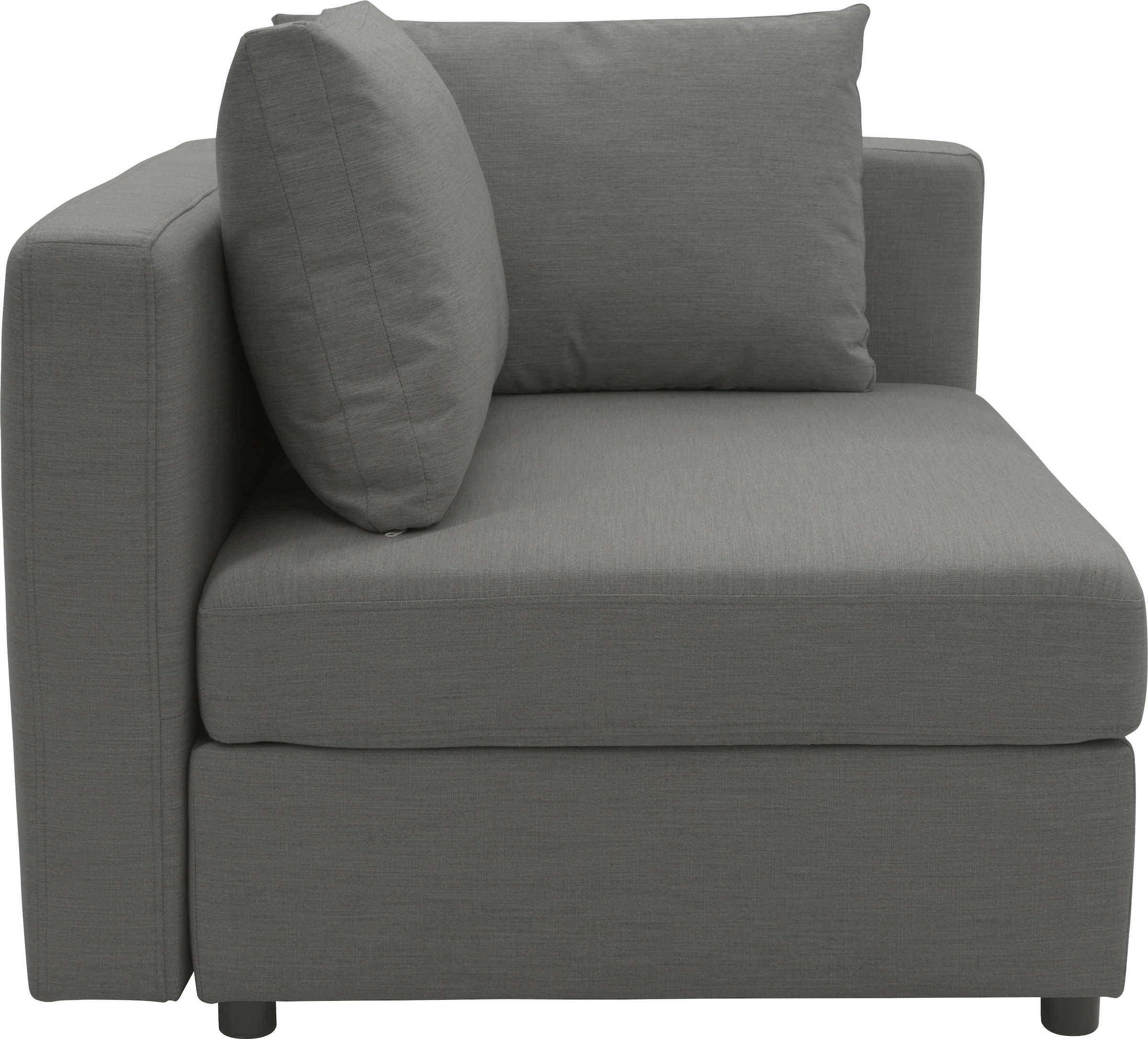 DOMO collection Sofa-Eckelement »Solskin, individuell erweiterbar/kombinierbar«, mit losen Kissen. Rücken- und Seitenteile als Stecksystem.