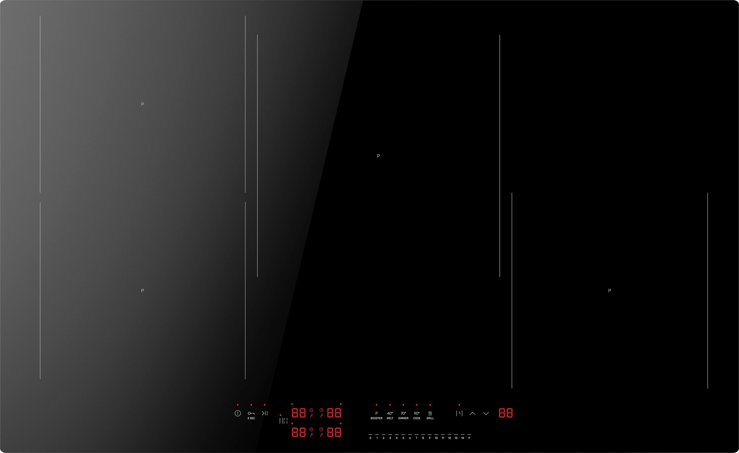 Amica Induktions-Kochfeld "KMI 772 680 C" Viel Platz und schnelle Hitze für günstig online kaufen
