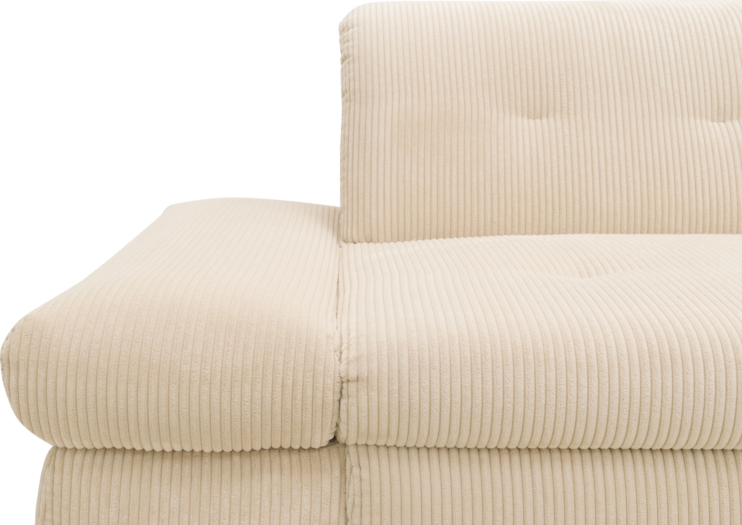 DOMO collection Ecksofa »Moric, L-Form, XXL-Sofa - Breite 300cm«, wahlweise mit Bettfunktion und Armteilverstellung, Cord
