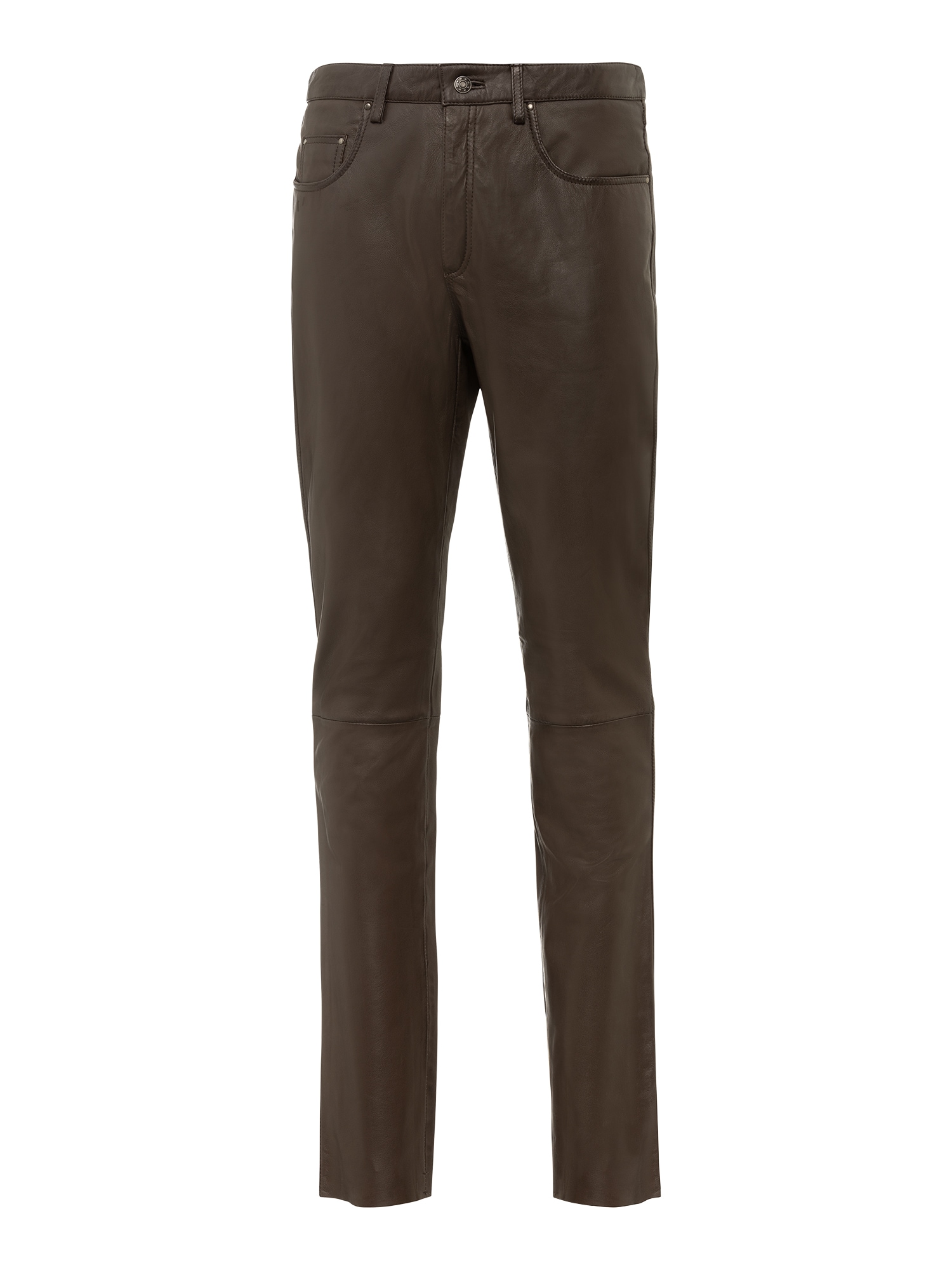 RICANO 5-Pocket-Hose "Lederhose Slim Fit" Handgefertigt aus echtem Leder
