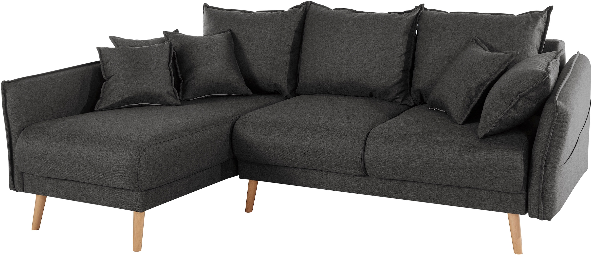 Home affaire Ecksofa »Granbo L-Form«, incl. Bettfunktion und Bettkasten, Federkern-Polsterung, Seitentasche