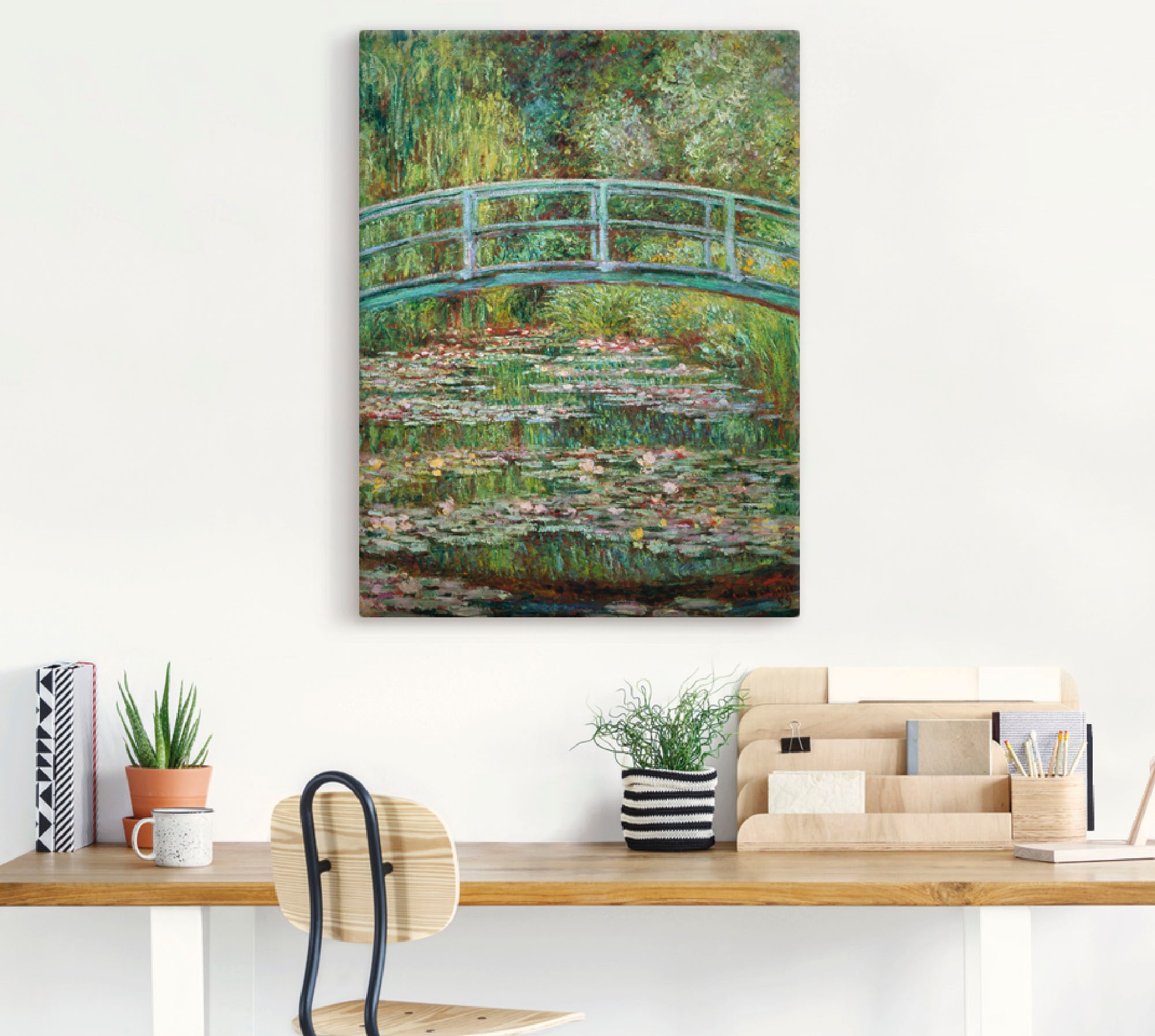 Artland Wandbild »Japanische Brücke. 1899.«, Gewässer, (1 St.), als Leinwandbild, Wandaufkleber in verschied. Größen