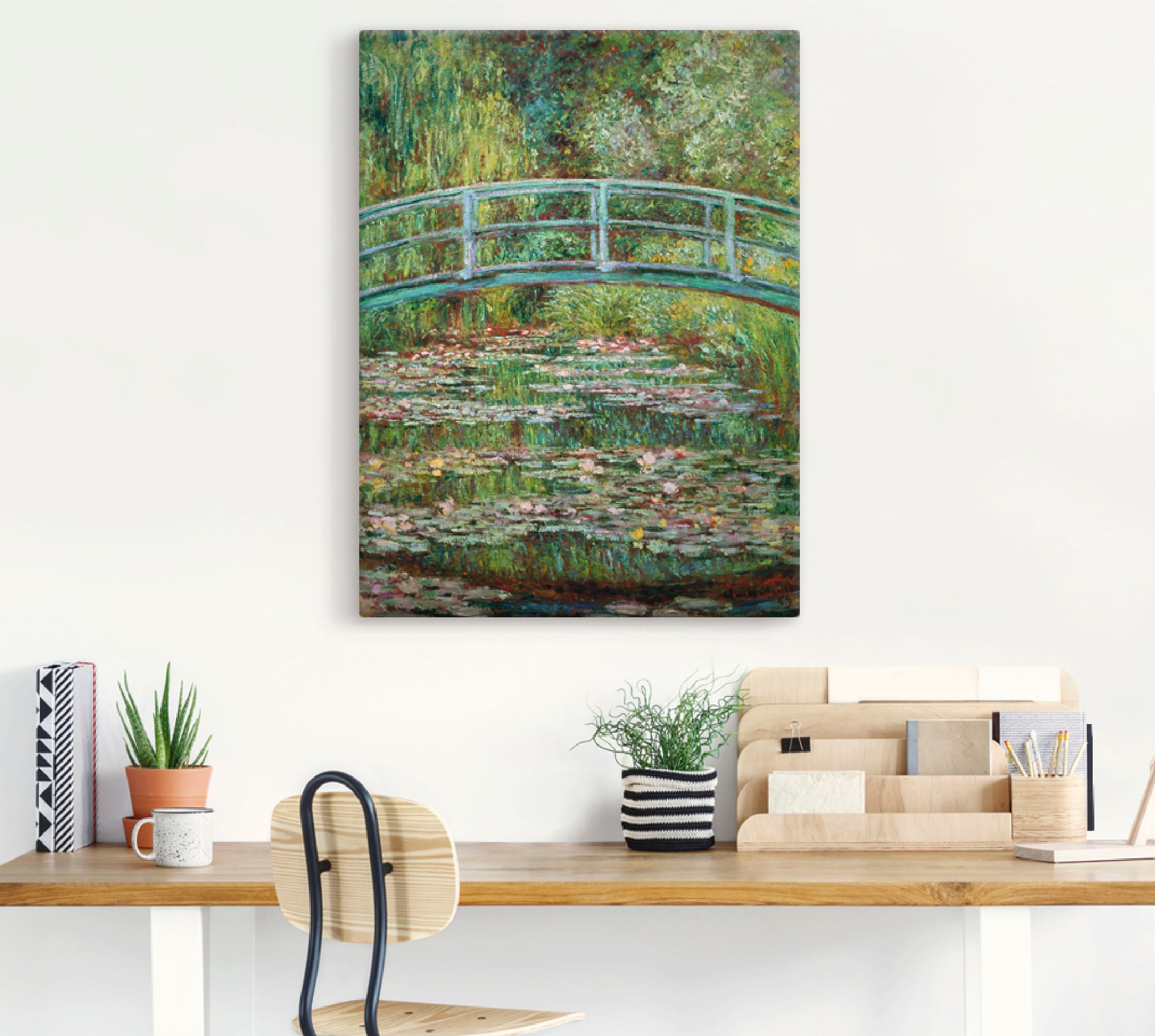 Thumbnail - Artland Leinwandbild "Japanische Brücke. 1899." Gewässer 1 Stk. tlg. als Leinwandbild, Wandaufkleber in verschied. Größe...