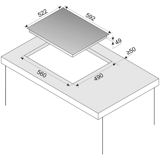 Amica Induktions-Kochfeld »KMI 772 660 C«, KMI 772 660 C, 14 Leistungsstufen,  1 Bridgezone, rahmenlos kaufen | BAUR