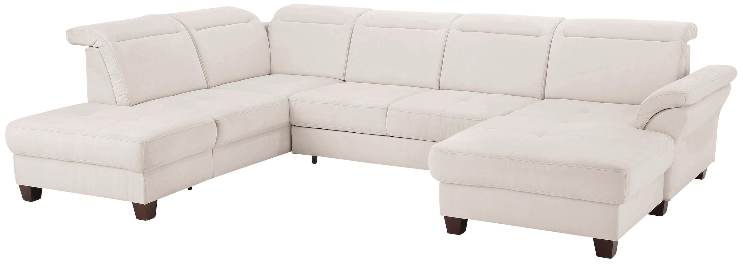 Home affaire Wohnlandschaft "Solvei U-Form" Sitztiefenverstellung und Feder günstig online kaufen