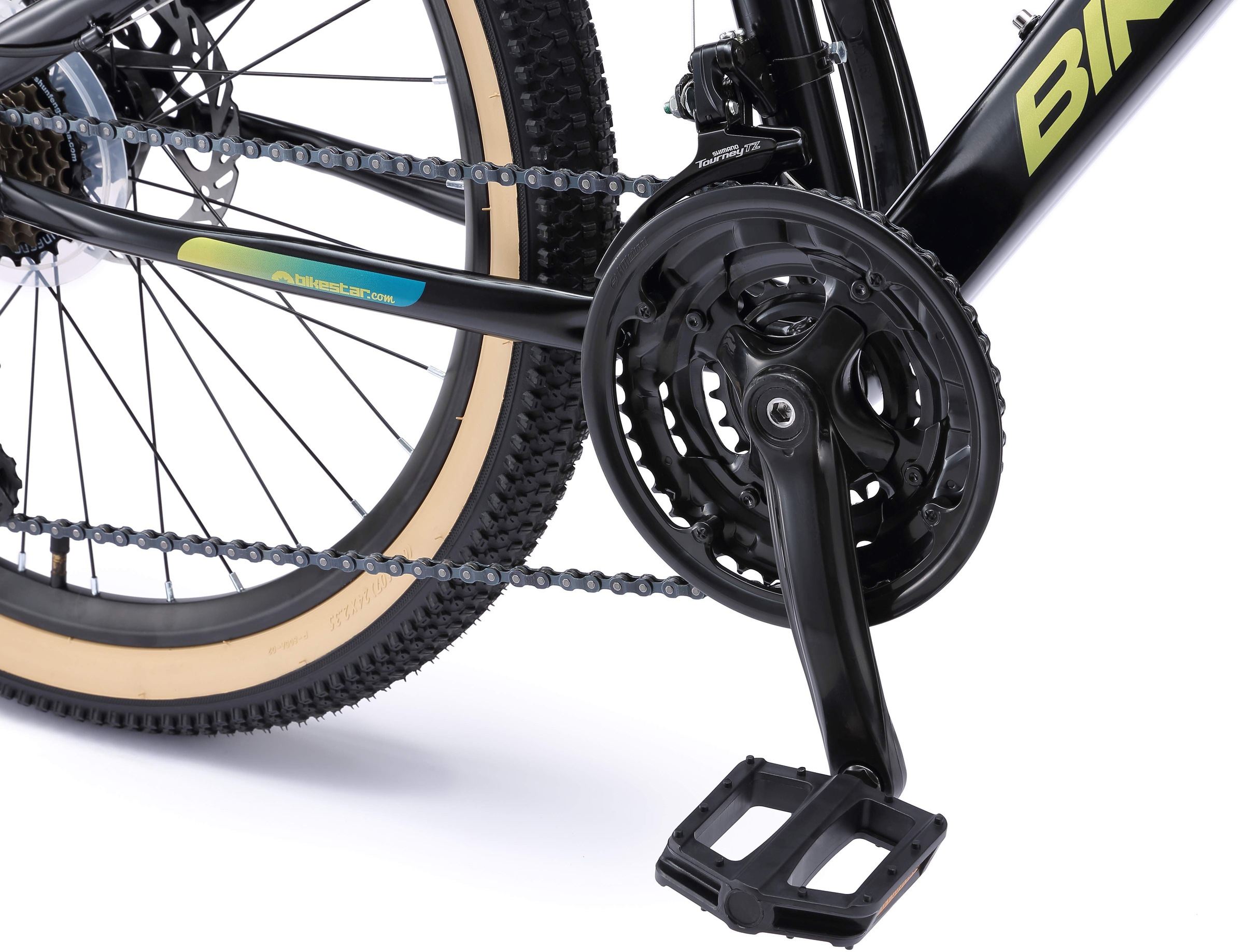 Bikestar Jugendfahrrad, 21 Gang, Shimano, RD-TY21 Schaltwerk, Kettenschaltung