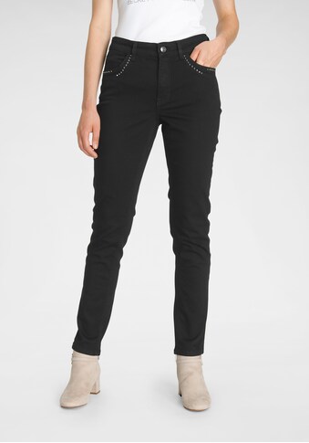 MAC Gerade Jeans »Mel-Glitter«, Mit Nietenbesatz an den vorderen Taschen kaufen