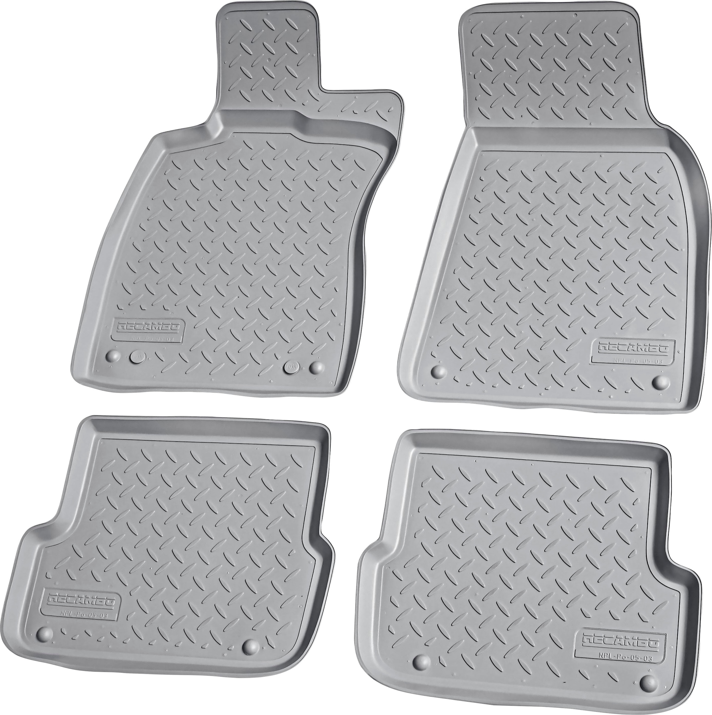 RECAMBO Passform-Fußmatten »CustomComforts«, Audi, A6, (Set, 4 St.), 4F C6  Limo Allroad Avant 2004-2011, perfekte Passform auf Rechnung