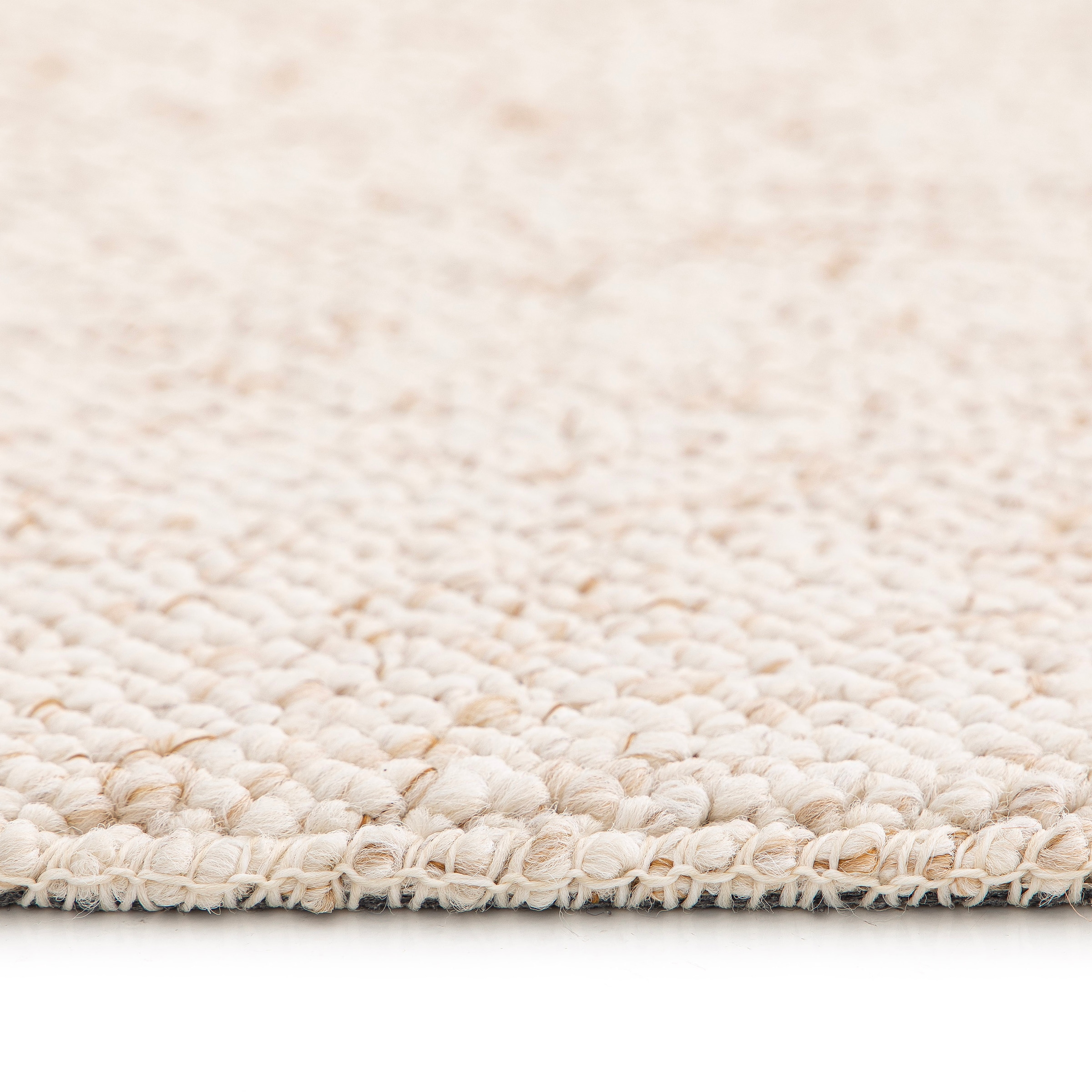 my home Teppich »Wohlde, Made in Belgium«, rechteckig, 10 mm Höhe, Woll-Look, meliert, waschbar, Scandi, pflegeleicht