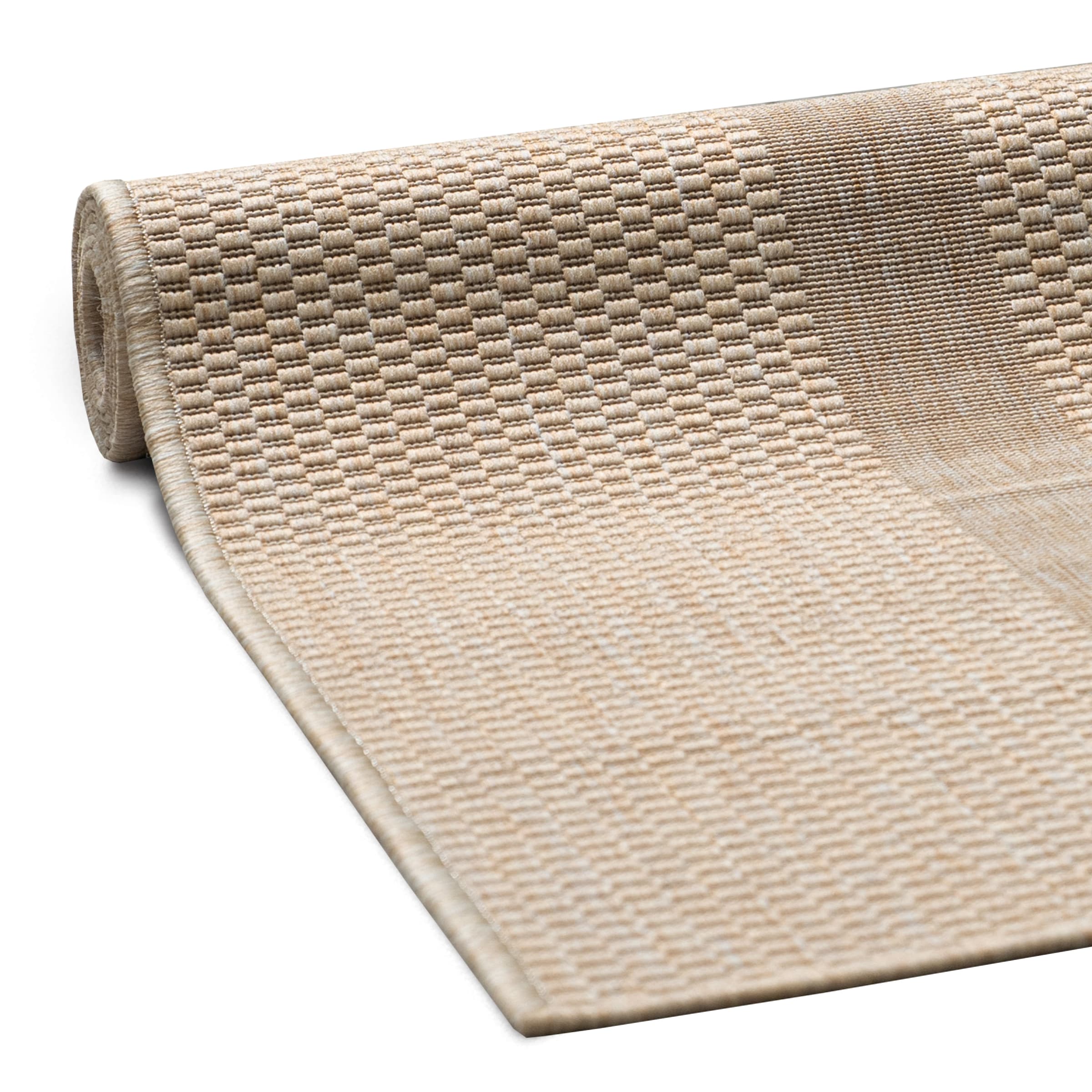 my home Teppich »Venedig Bordüre auch als Läufer erhältlich«, rechteckig, 3 mm Höhe, In- und Outdoor geeignet, Sisal-Optik, Wetterfest & UV-beständig