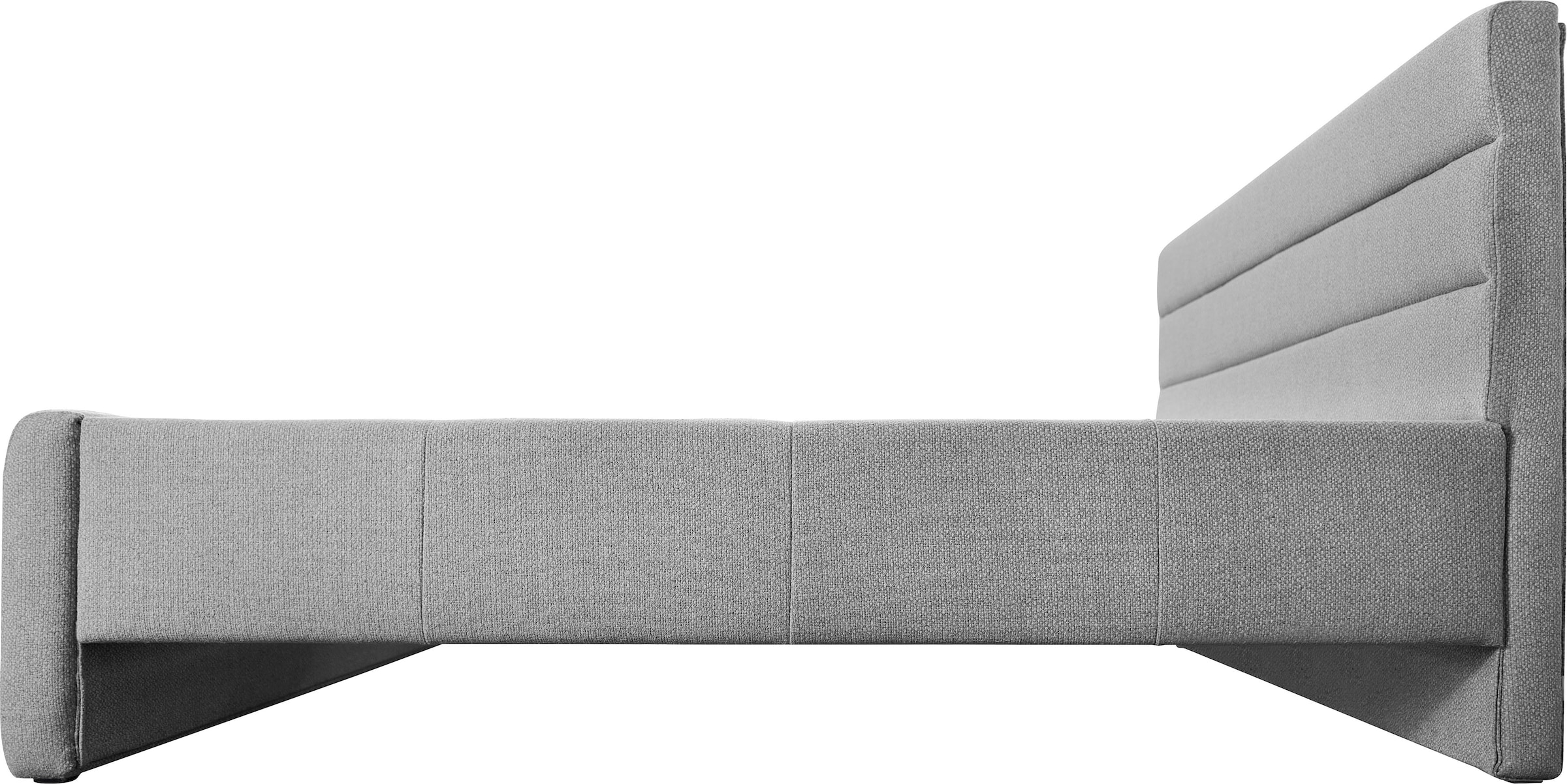 OTTO products Polsterbett »Merrit«, Quernaht im Kopf- und Fußteil, in 5 Breiten, auch in 220 cm Länge