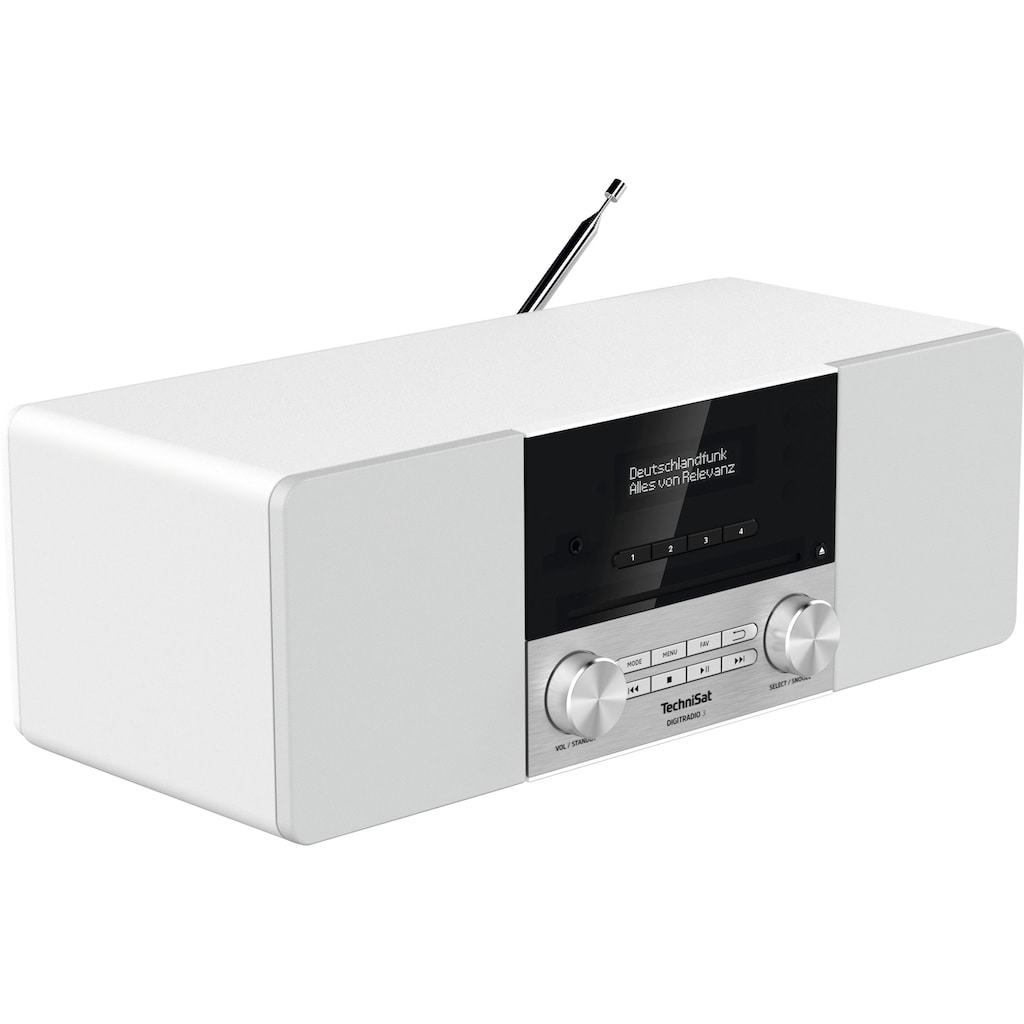 TechniSat Digitalradio (DAB+) »DIGITRADIO 3«, (A2DP Bluetooth-AVRCP Bluetooth Digitalradio (DAB+)-UKW mit RDS 20 W), CD-Player, Made in Germany