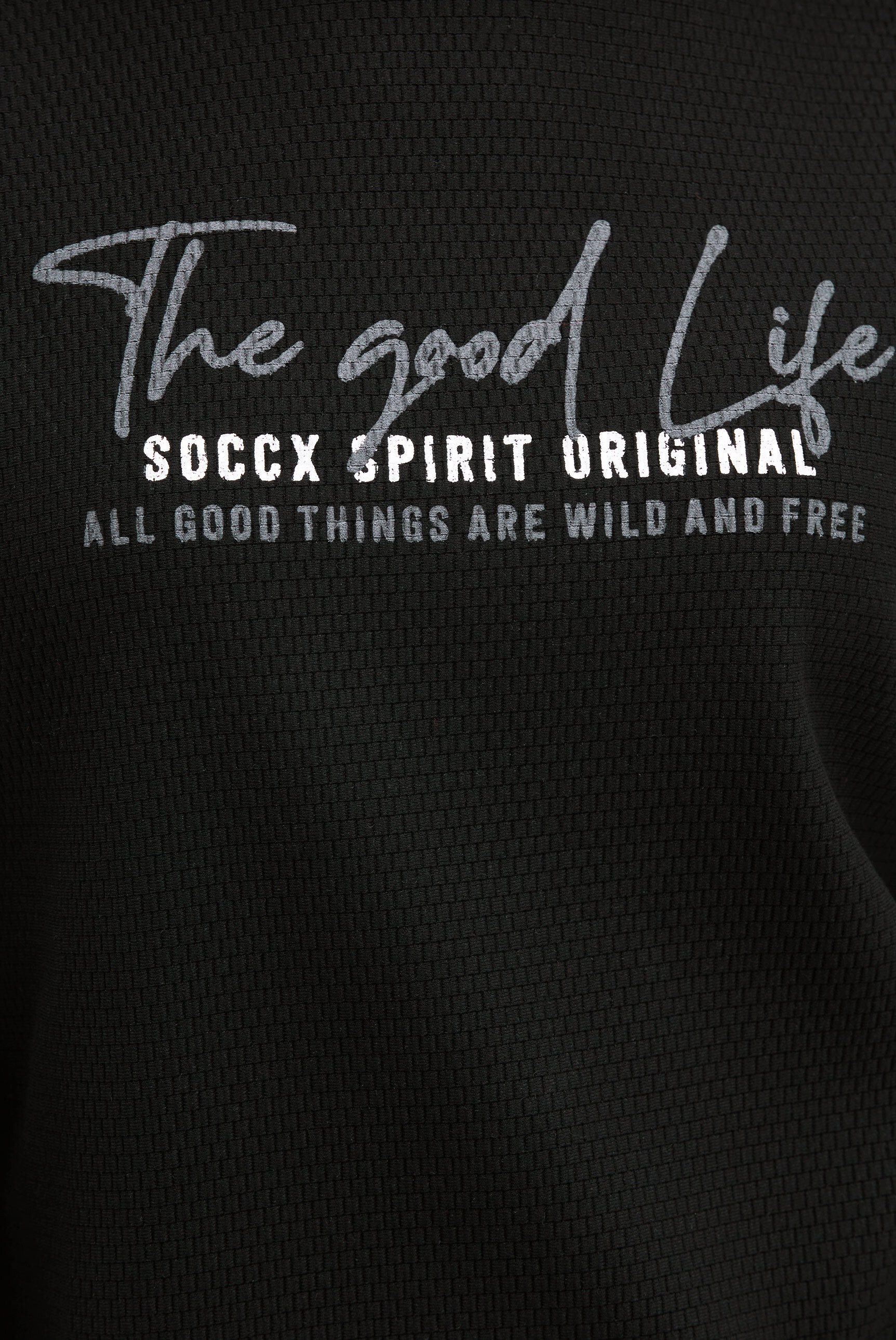 SOCCX Sweater, mit Stehkragen