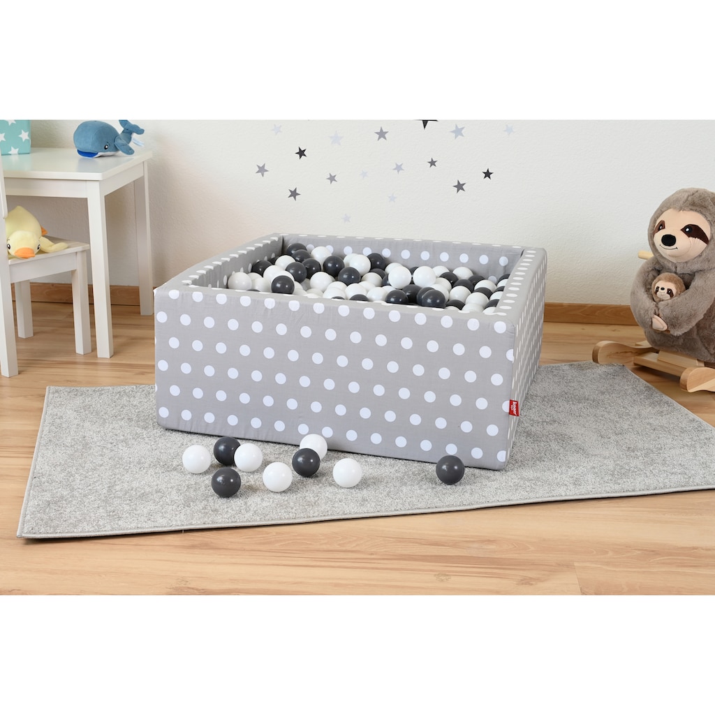 Knorrtoys® Bällebad »Soft, Grey White Dots«