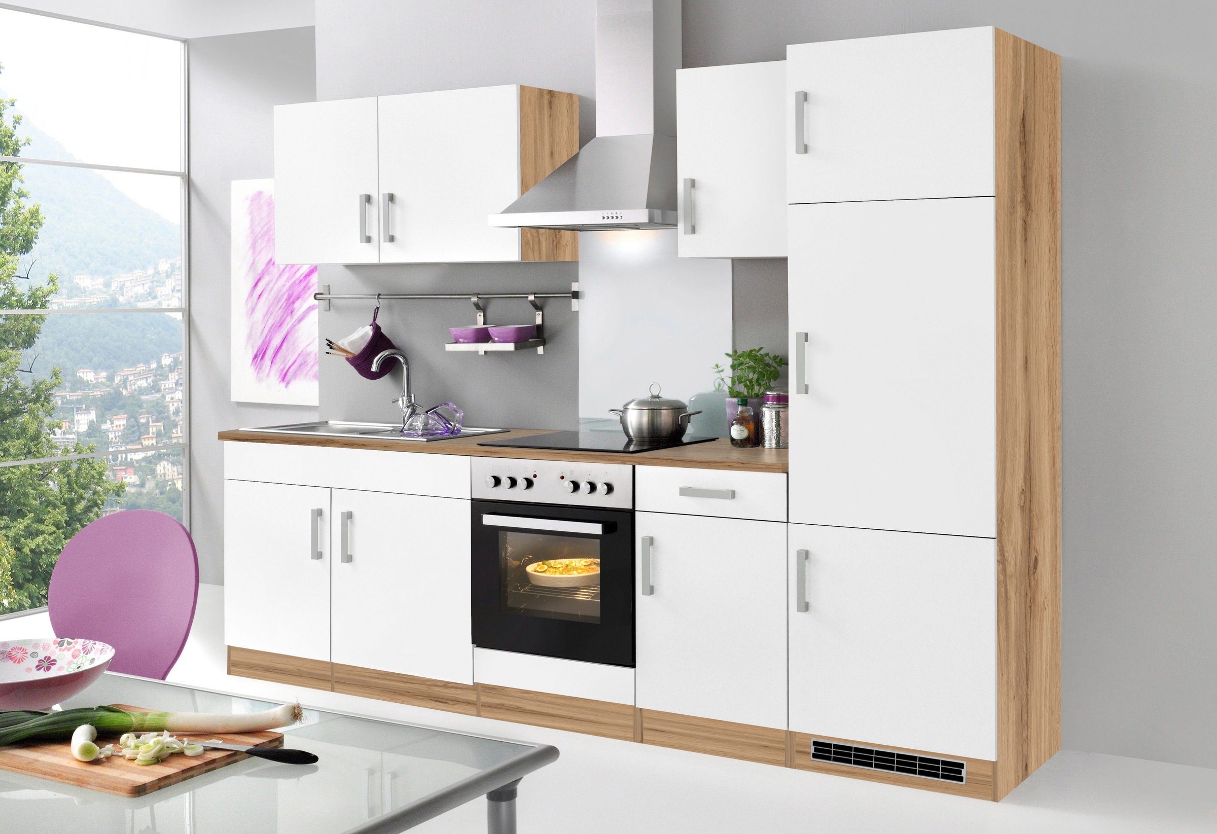 KOCHSTATION Küchenzeile "KS-Toronto" Breite 270 cm, mit E-Geräten günstig online kaufen