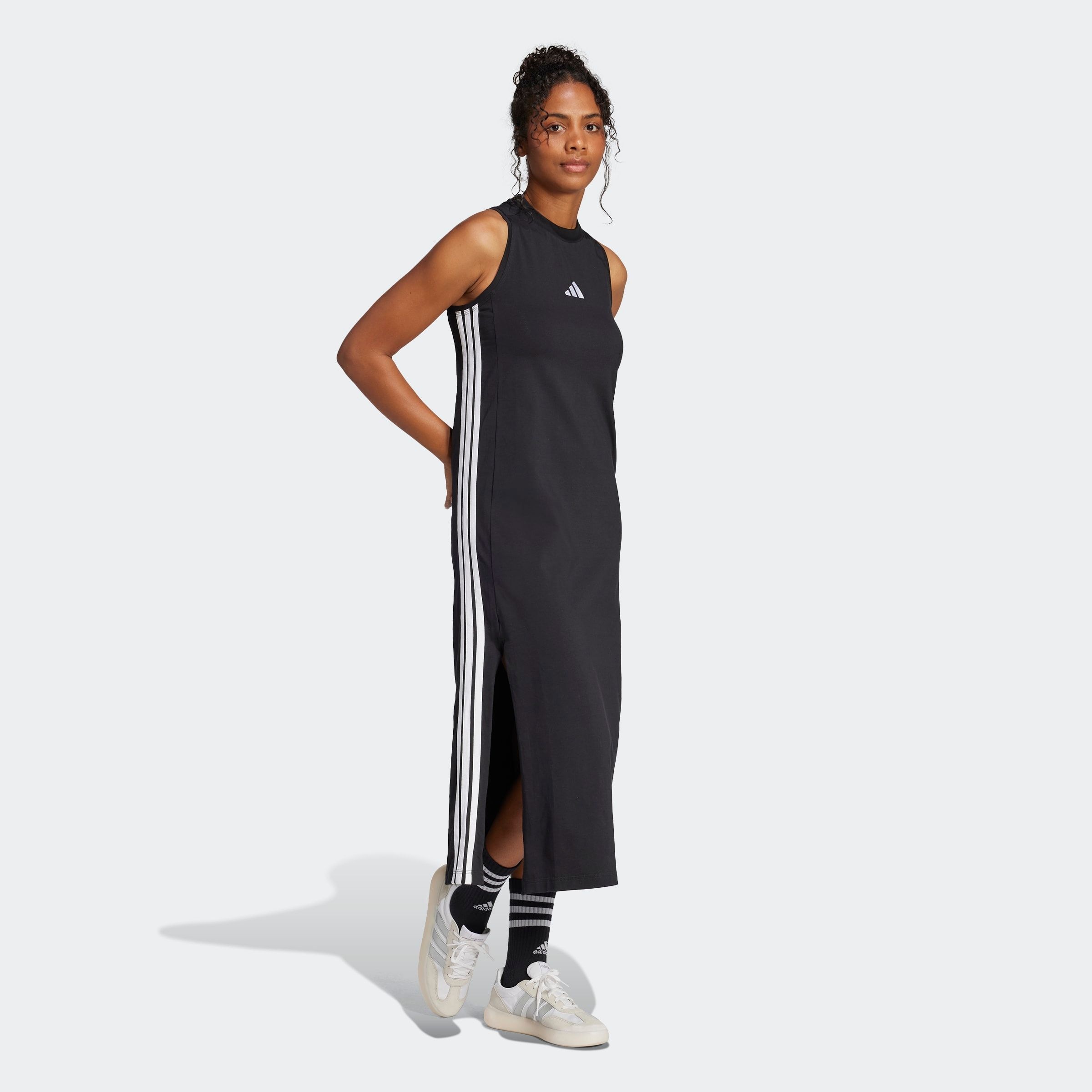 adidas Sportswear Shirtkleid "ESSENTIALS 3-STREIFEN LONG RACERBACK" ärmello günstig online kaufen