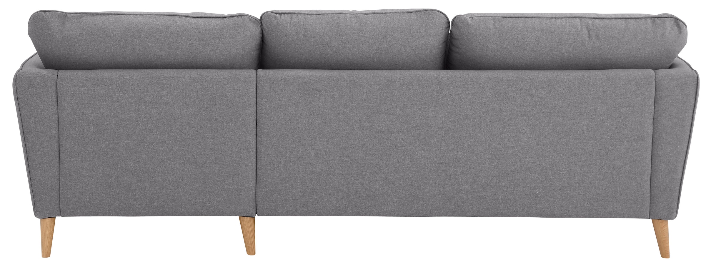 Home affaire Ecksofa »MARSEILLE (242/152cm),L-Form, Rec. rechts/links«, Massivholzbeine Eiche, Landhausstil, Wellenunterfederung