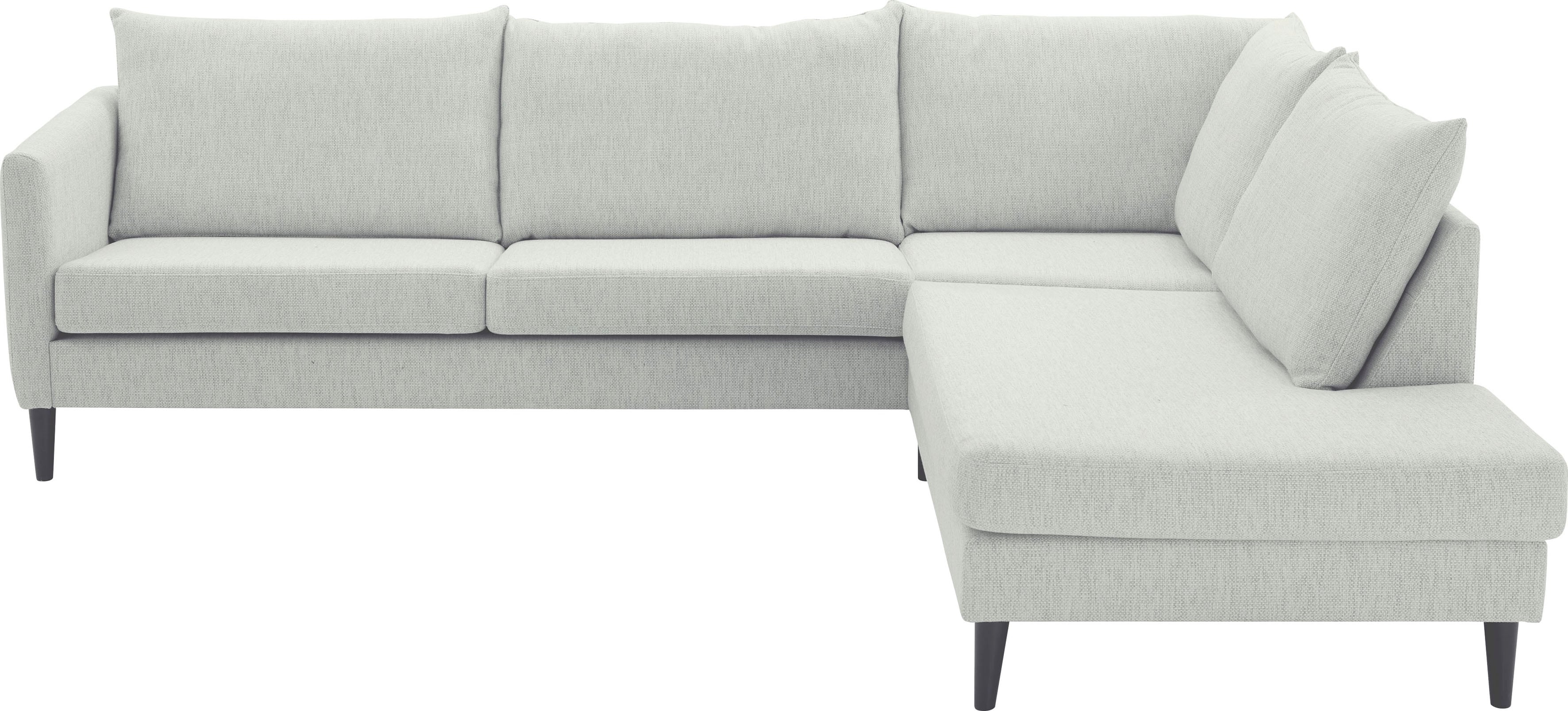 OTTO home Ecksofa "Rekvik L-Form" mit Wellenunterfederung, mit Massivholzfüßen