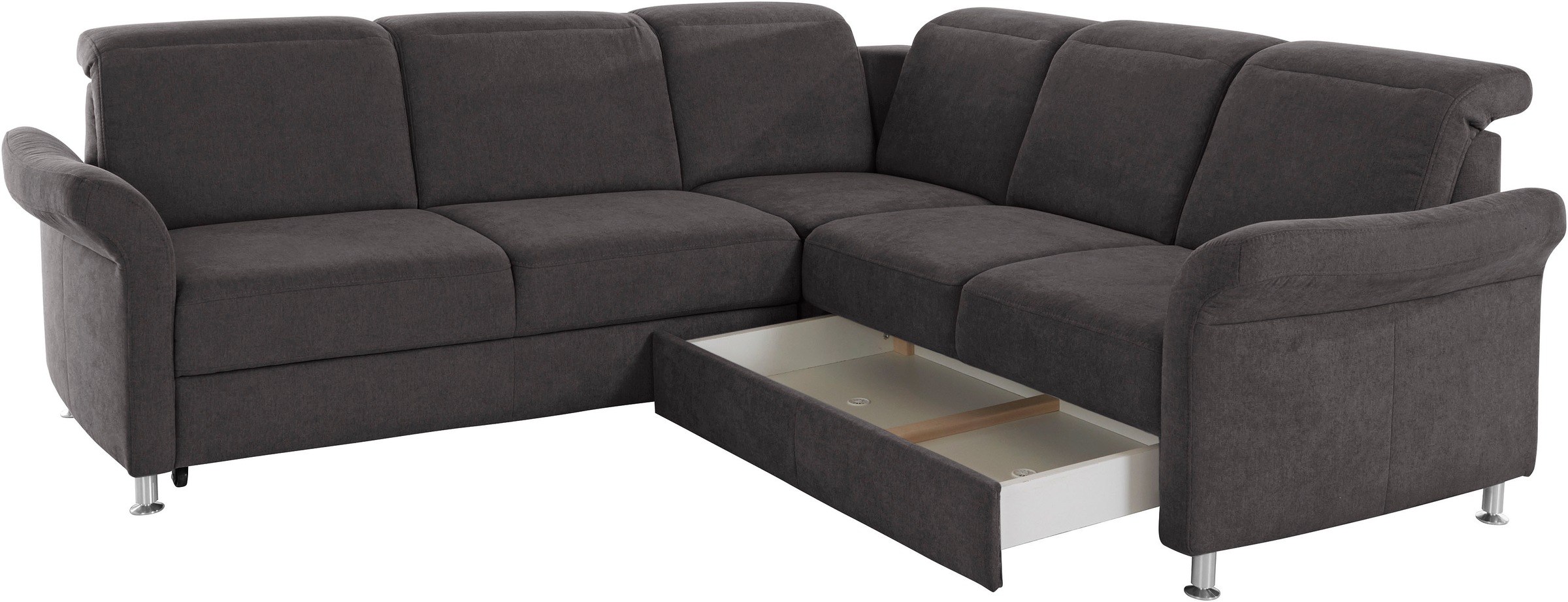 sit&more Ecksofa »Darwin L-Form«, inklusive Federkern, wahlweise mit Kopfteilverstellung, Bettfunktion
