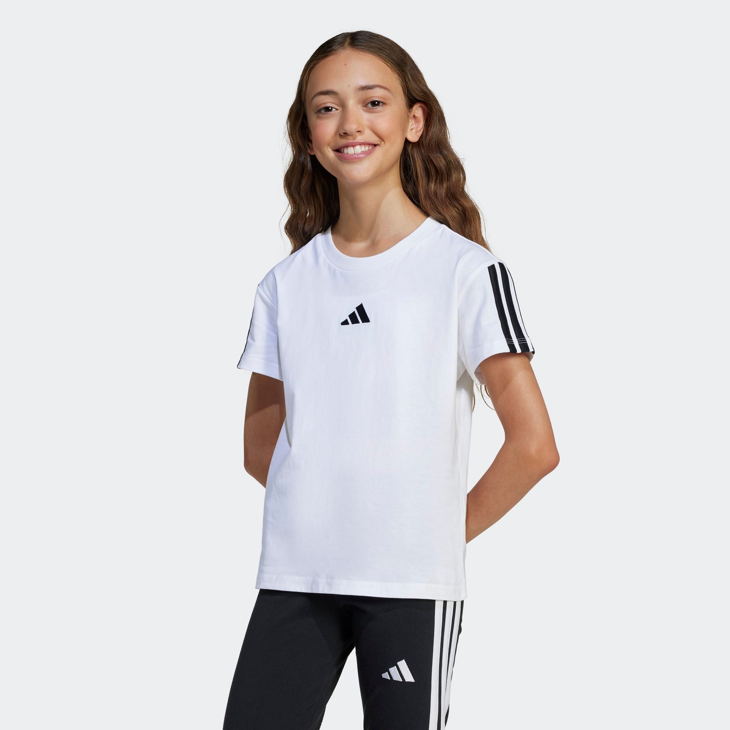 Adidas Sportswear T-Shirt "Essentials Kids" Für Kinder, Mit Rundhalsausschnitt, Ohne Verschluss, Aus Baumwolle