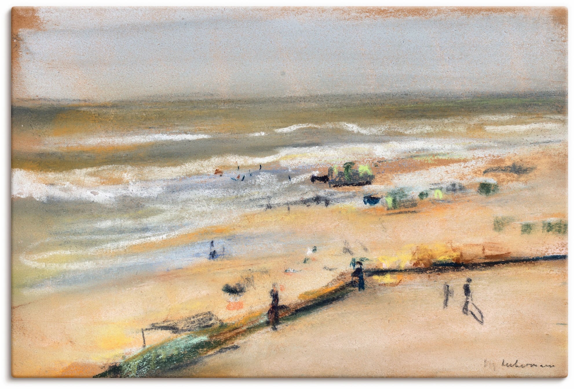 Artland Wandbild "Blick von der Düne aufs Meer, Nordwijk" Strandbilder 1 St günstig online kaufen