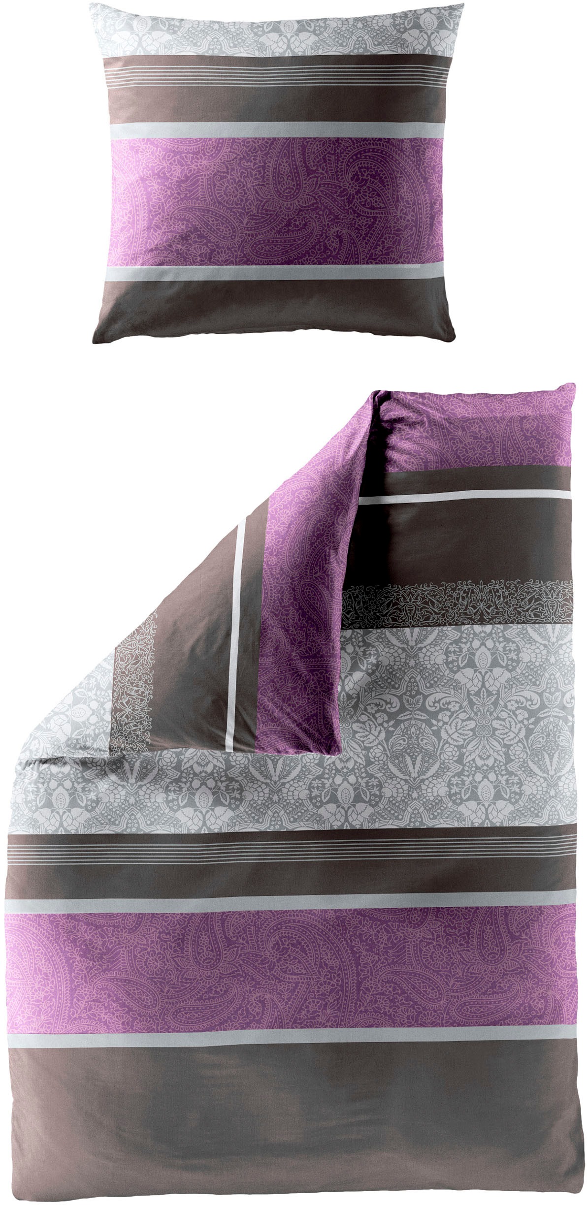 BIERBAUM Bettwäsche "4954" 2 Stk. 100 % Baumwolle, pflegeleicht, Paisley Mu günstig online kaufen