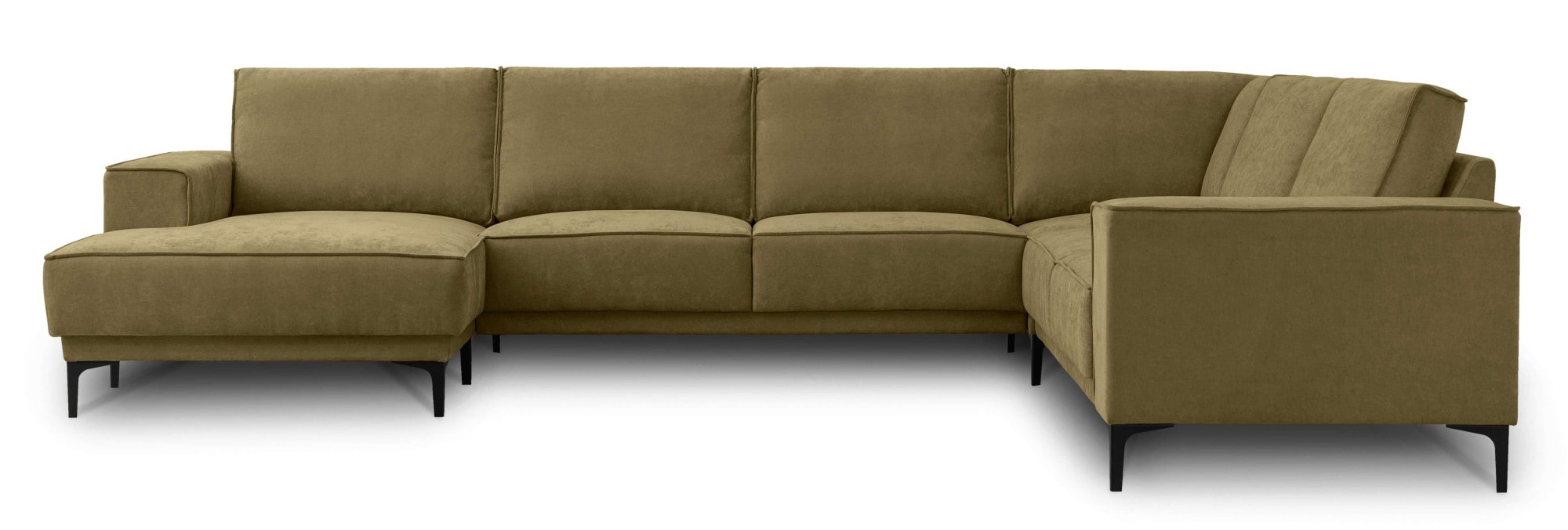 OTTO home Wohnlandschaft »OLAND U-Form, XXL, B: 342 cm, Skandi-Design« Skandi-Design in Struktur, Flachgewebe, Luxus-Microfaser, Boucle