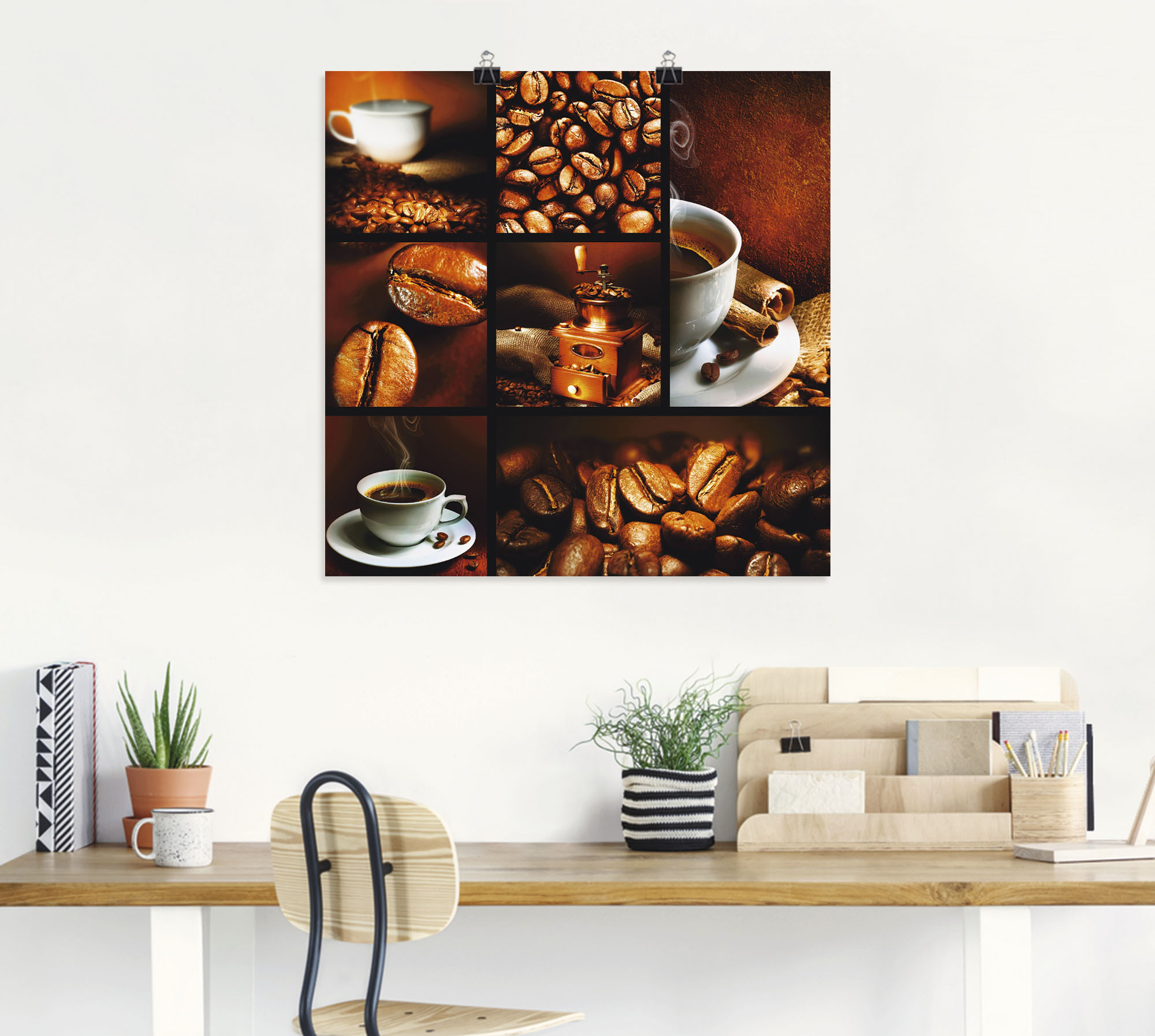 Thumbnail - Artland Wandbild "Kaffee Collage", Getränke, (1 St.), als Leinwandbild, Poster, Wandaufkleber in verschied. Größen