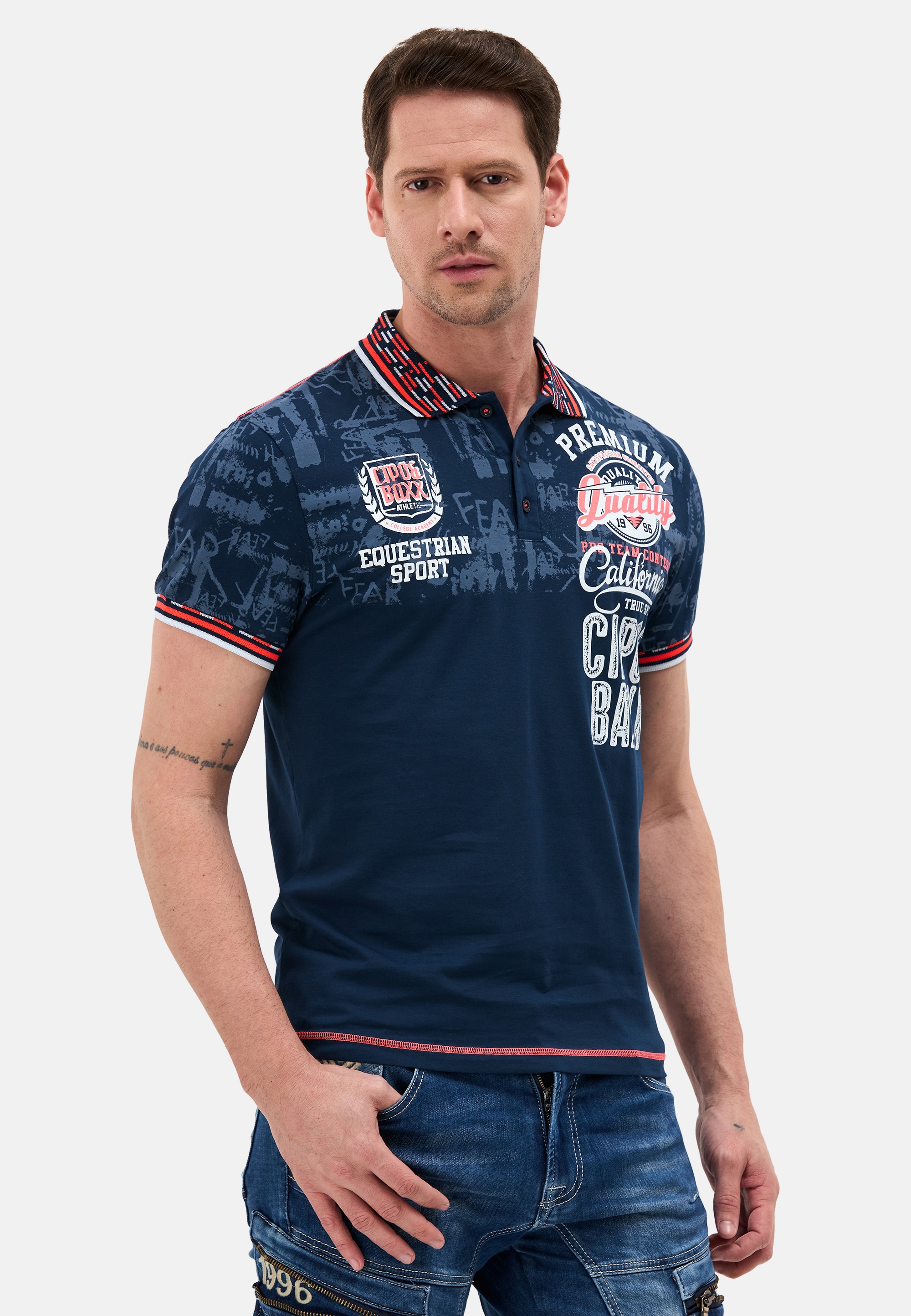 Cipo & Baxx Polo Shirt Navyblue 4XL 4