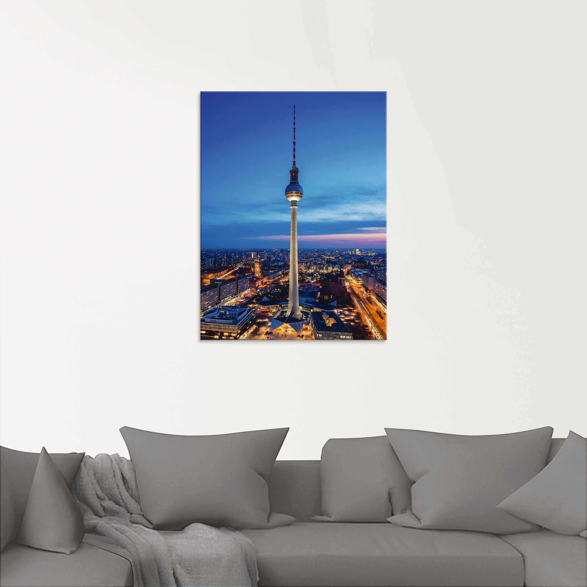 Artland Glasbild »Berlin Fernsehturm«, Deutschland, (1 St.), in verschiedenen Größen