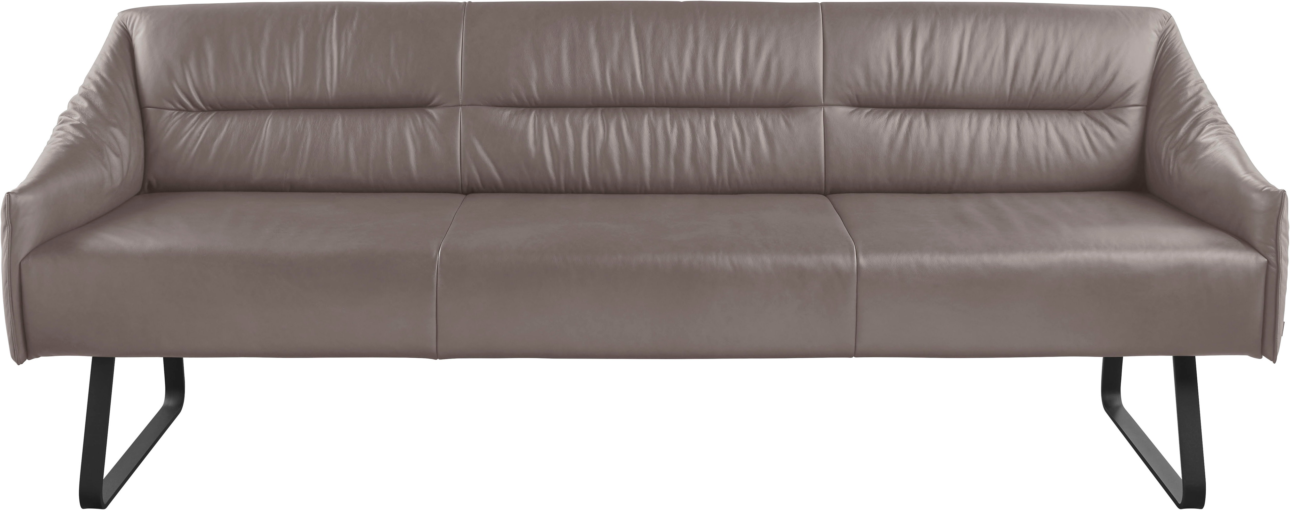 Thumbnail - Musterring Essbank "JustB SP500" 1 Stk. tlg. Metallkufe schwarz, verschiedene Farben, Breite 220 oder 250 cm