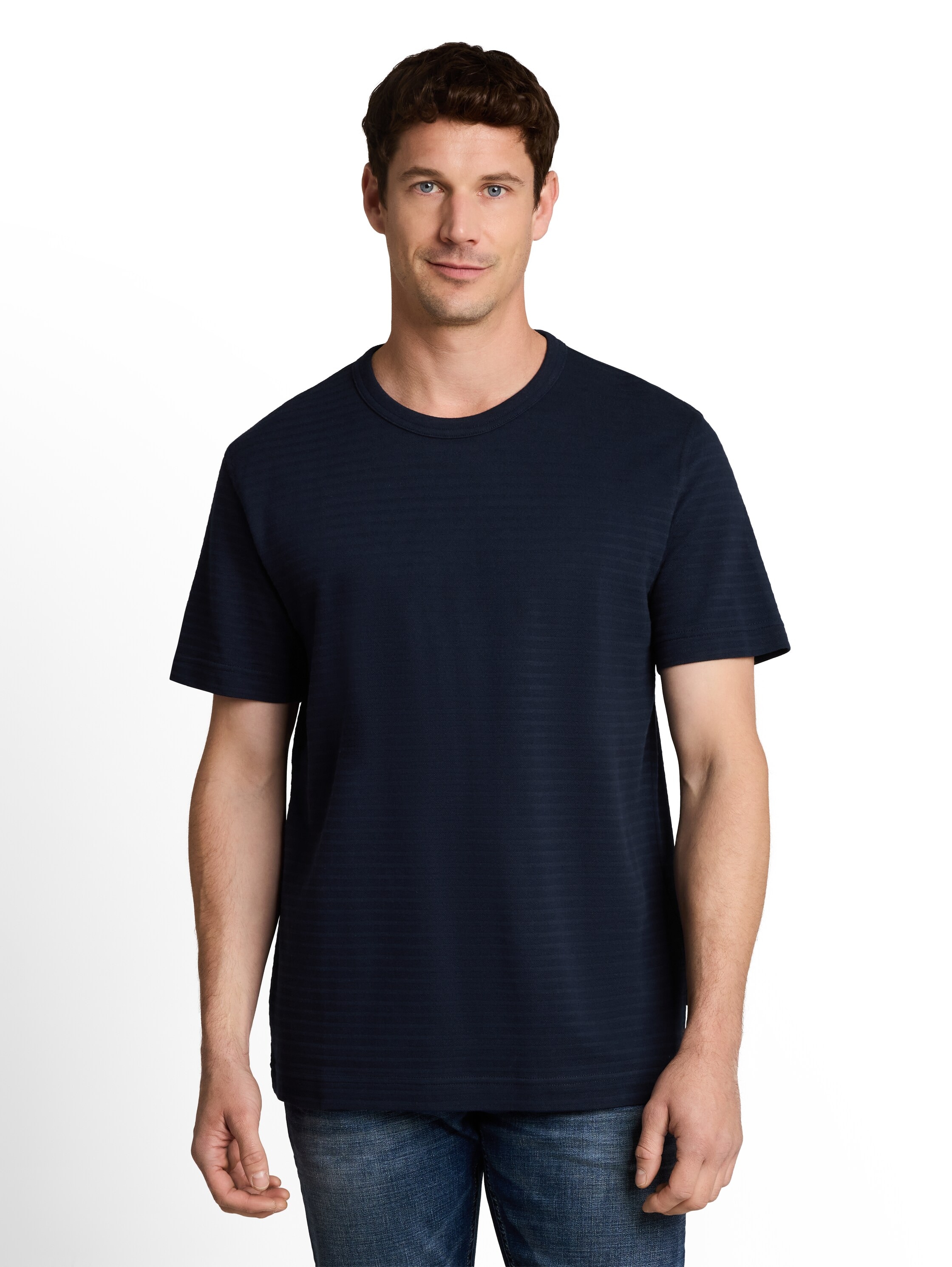 TOM TAILOR Sommershirt mit feiner Streifen-Struktur