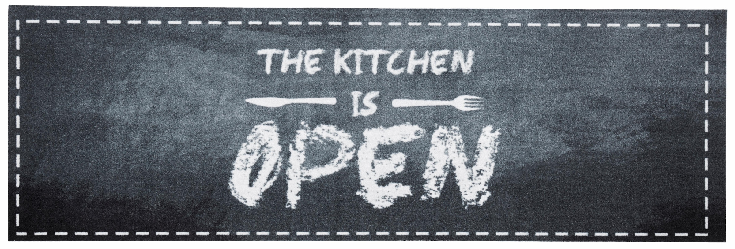 HANSE Home Küchenläufer »Kitchen is open«, rechteckig, 5 mm Höhe, Kurzflor, rutschhemmend, Strapazierfähig, Pflegeleicht